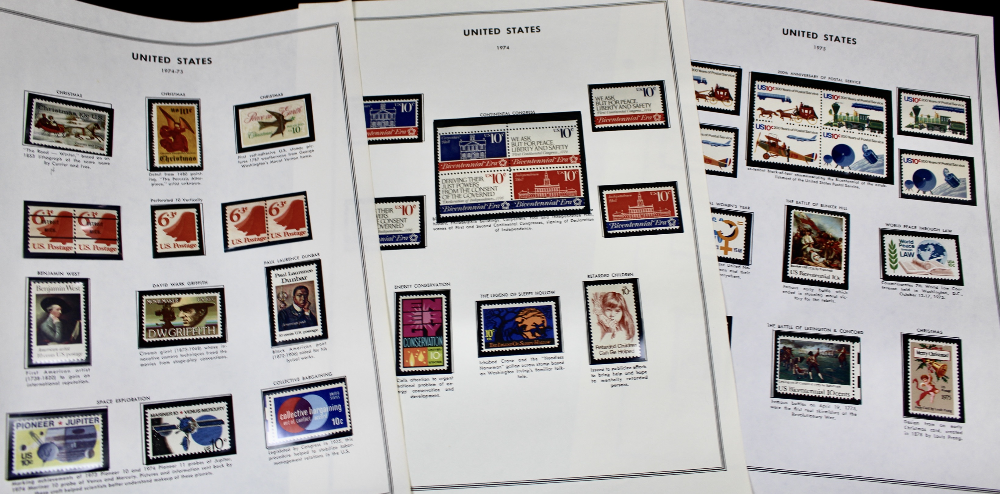 Mint Condition U.S. Postage Stamp Collection, 1940 to 1988