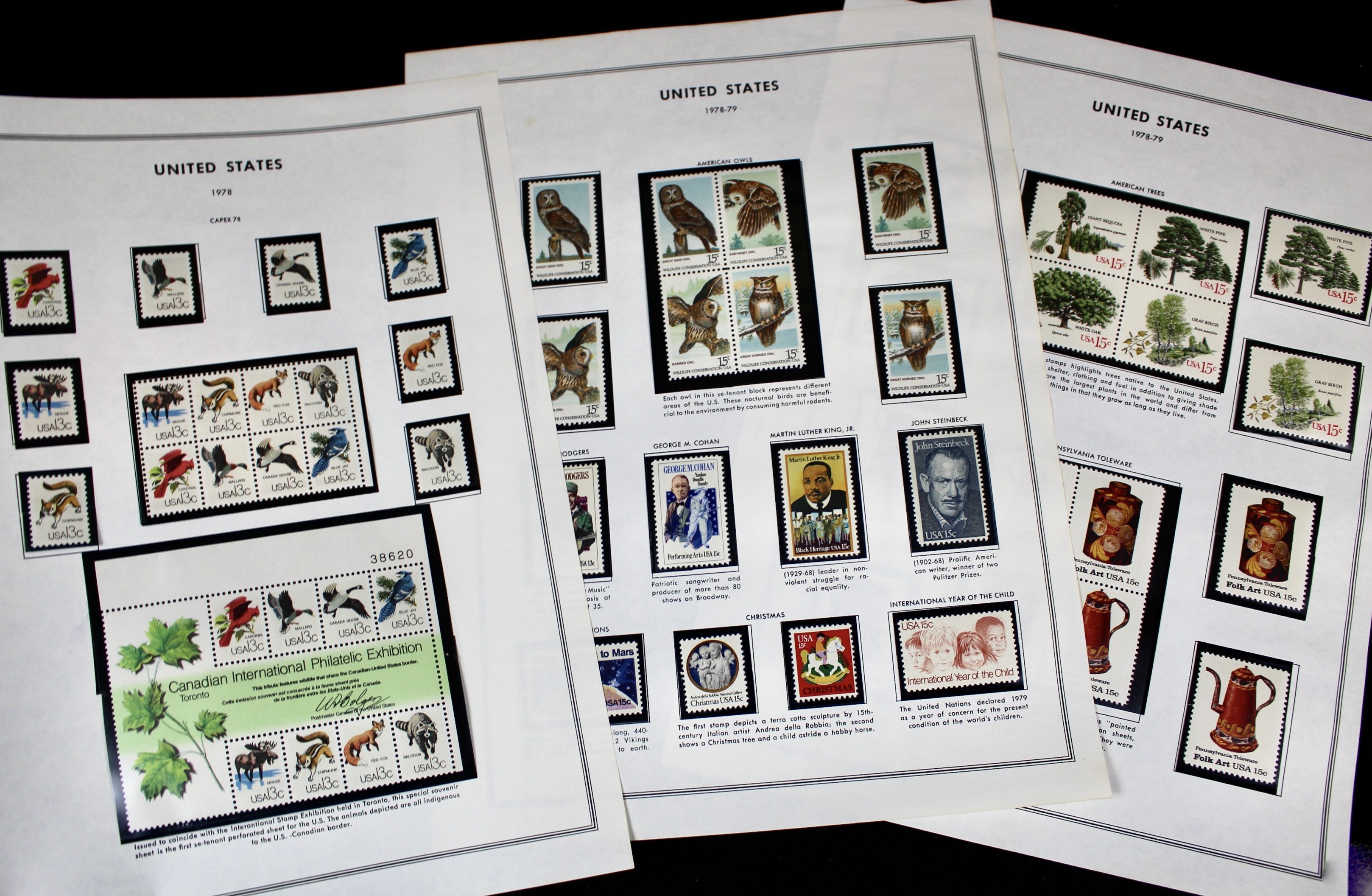 Mint Condition U.S. Postage Stamp Collection, 1940 to 1988