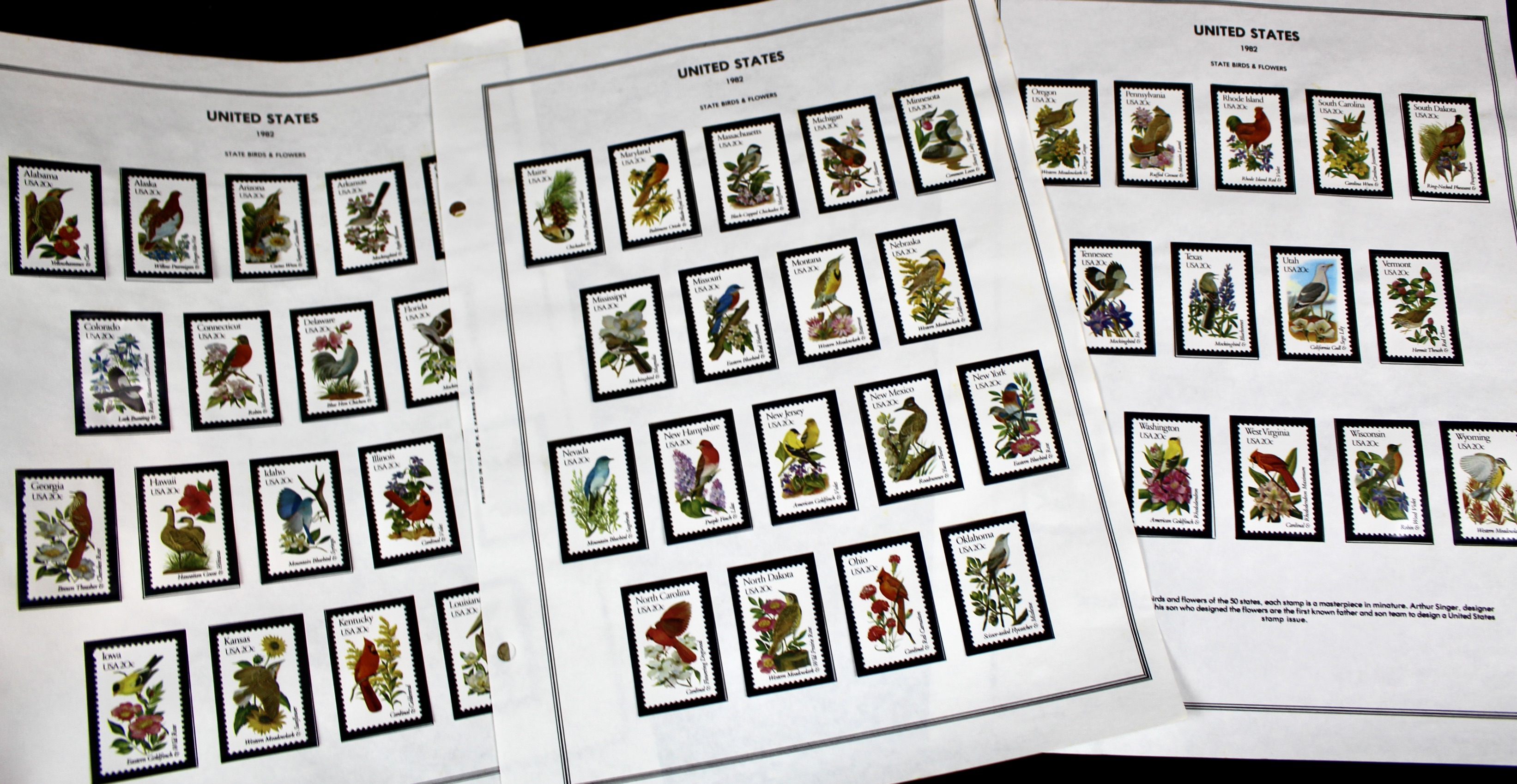 Mint Condition U.S. Postage Stamp Collection, 1940 to 1988