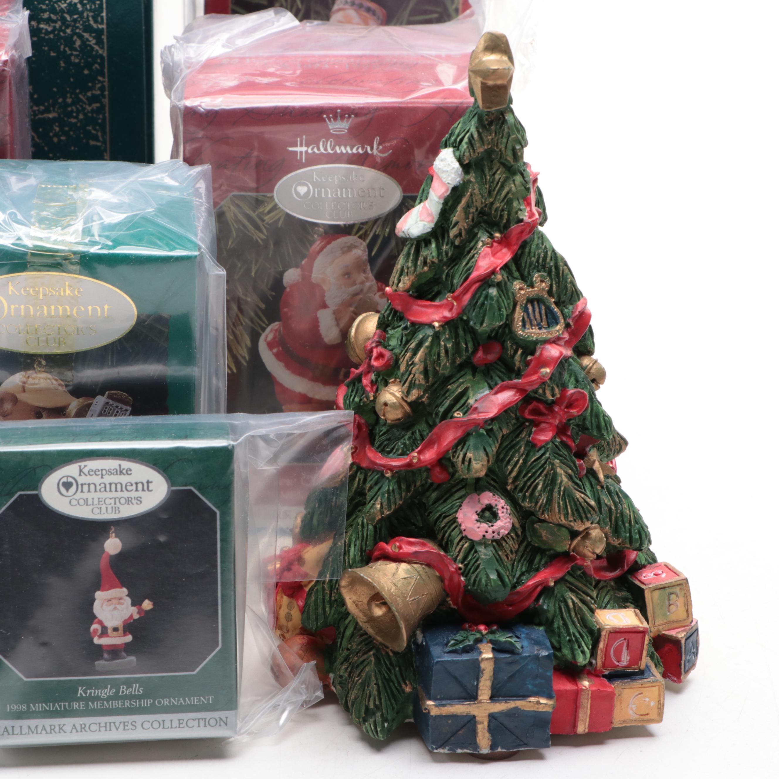Keepsake Holiday Ornaments with Christmas Tree Music Box and More