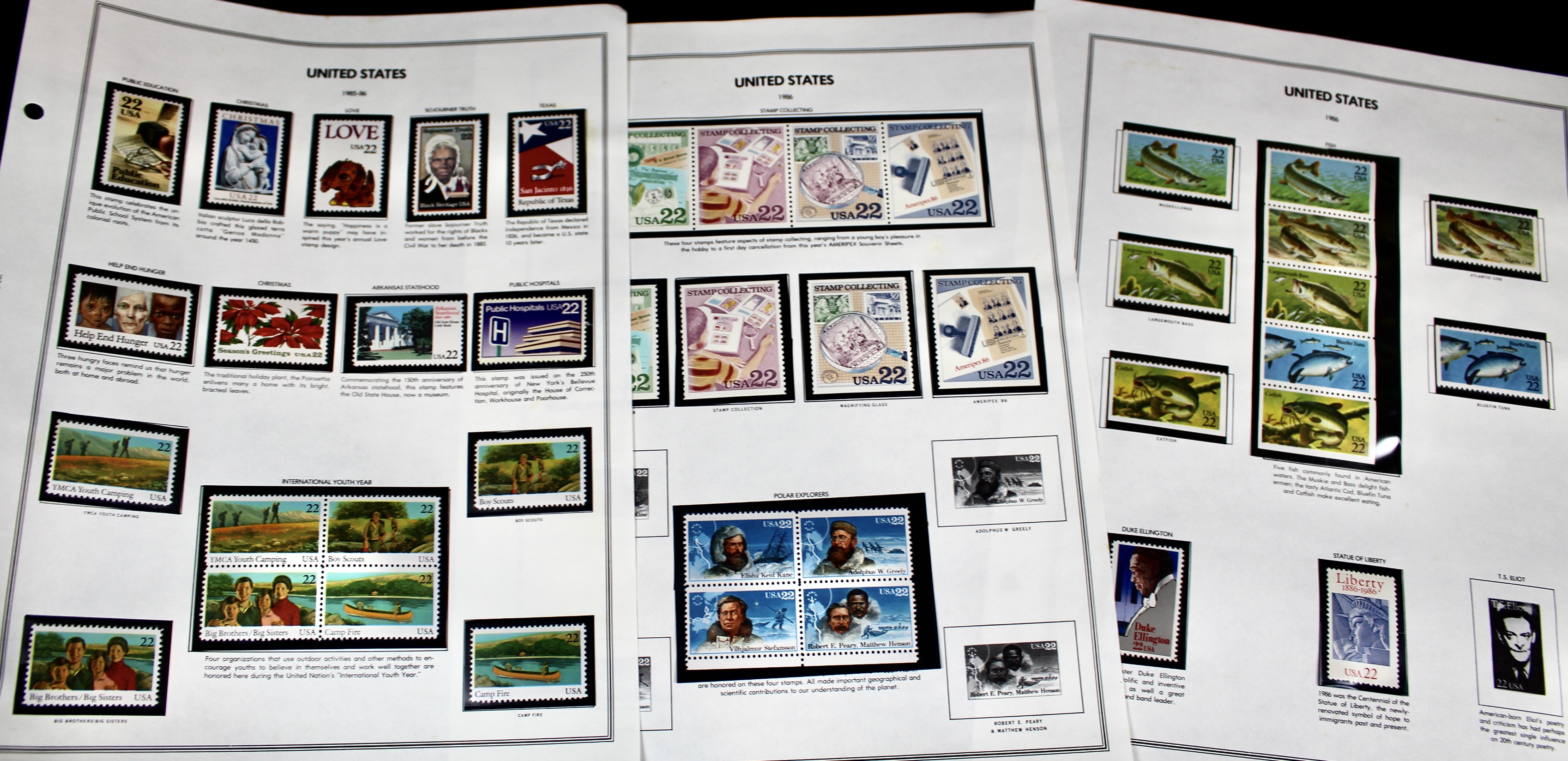Mint Condition U.S. Postage Stamp Collection, 1940 to 1988