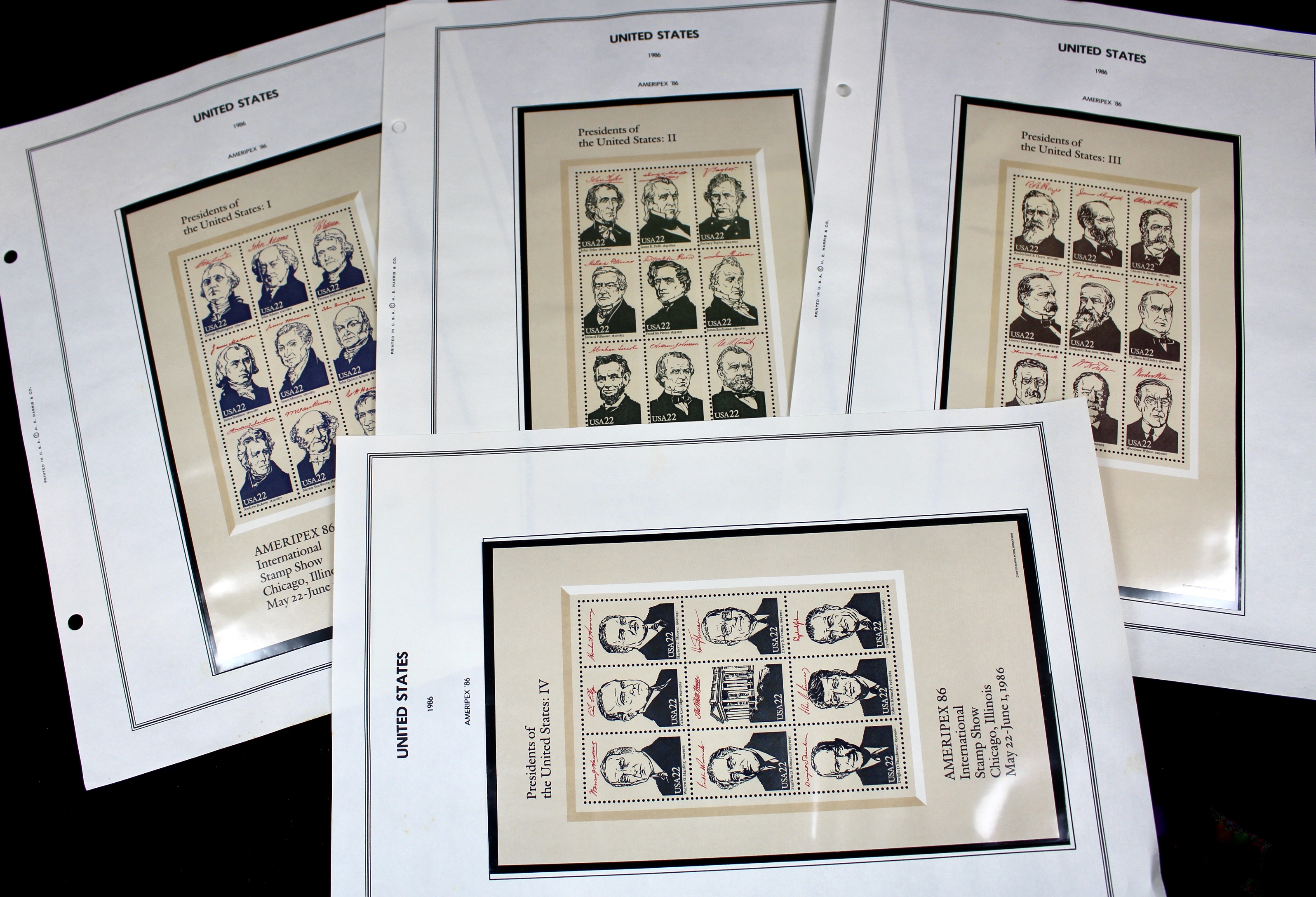 Mint Condition U.S. Postage Stamp Collection, 1940 to 1988