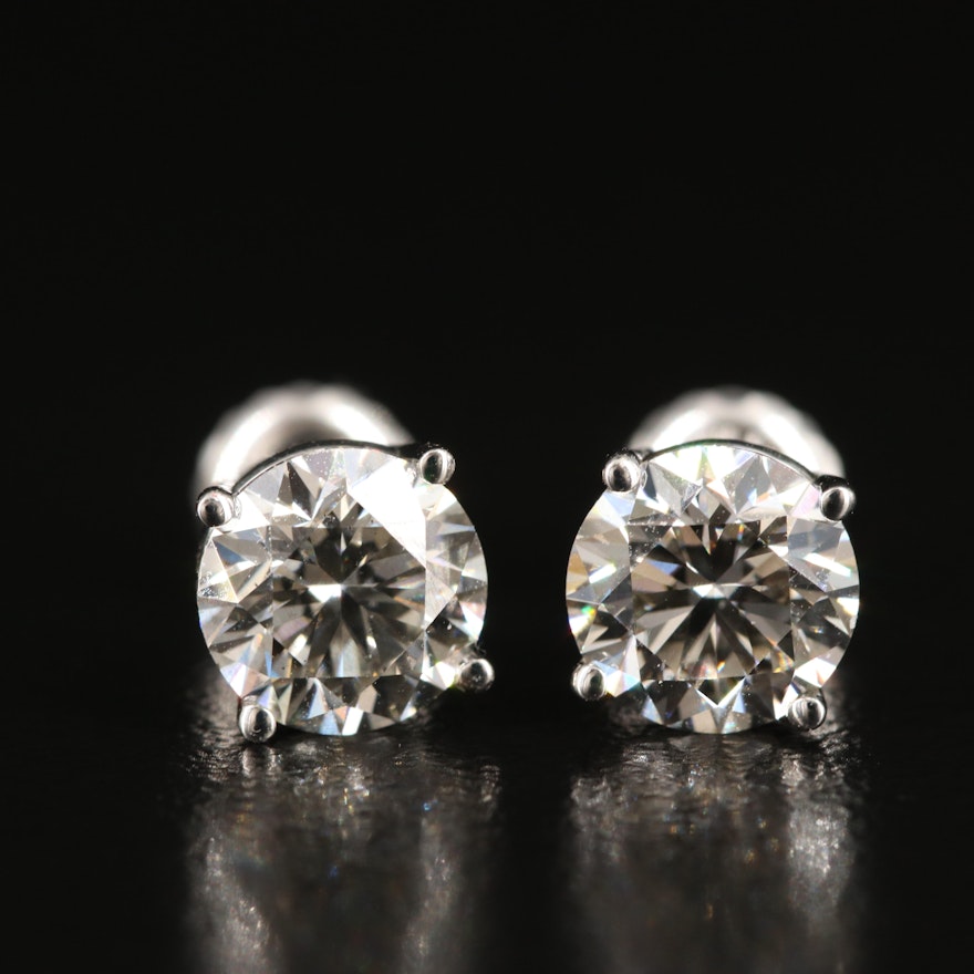 14K 2.10 CTW Lab Grown Diamond Stud Earrings