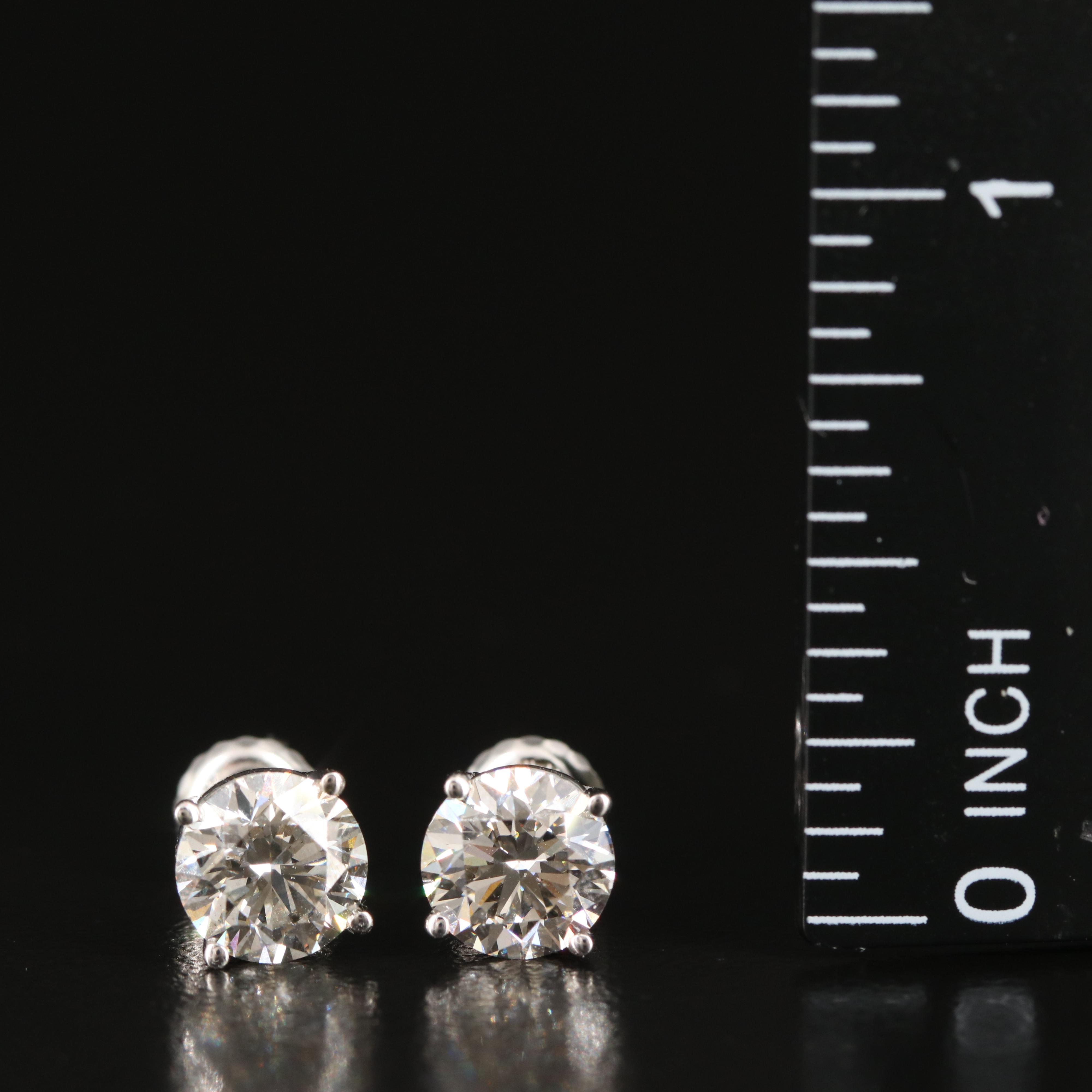 14K 2.10 CTW Lab Grown Diamond Stud Earrings