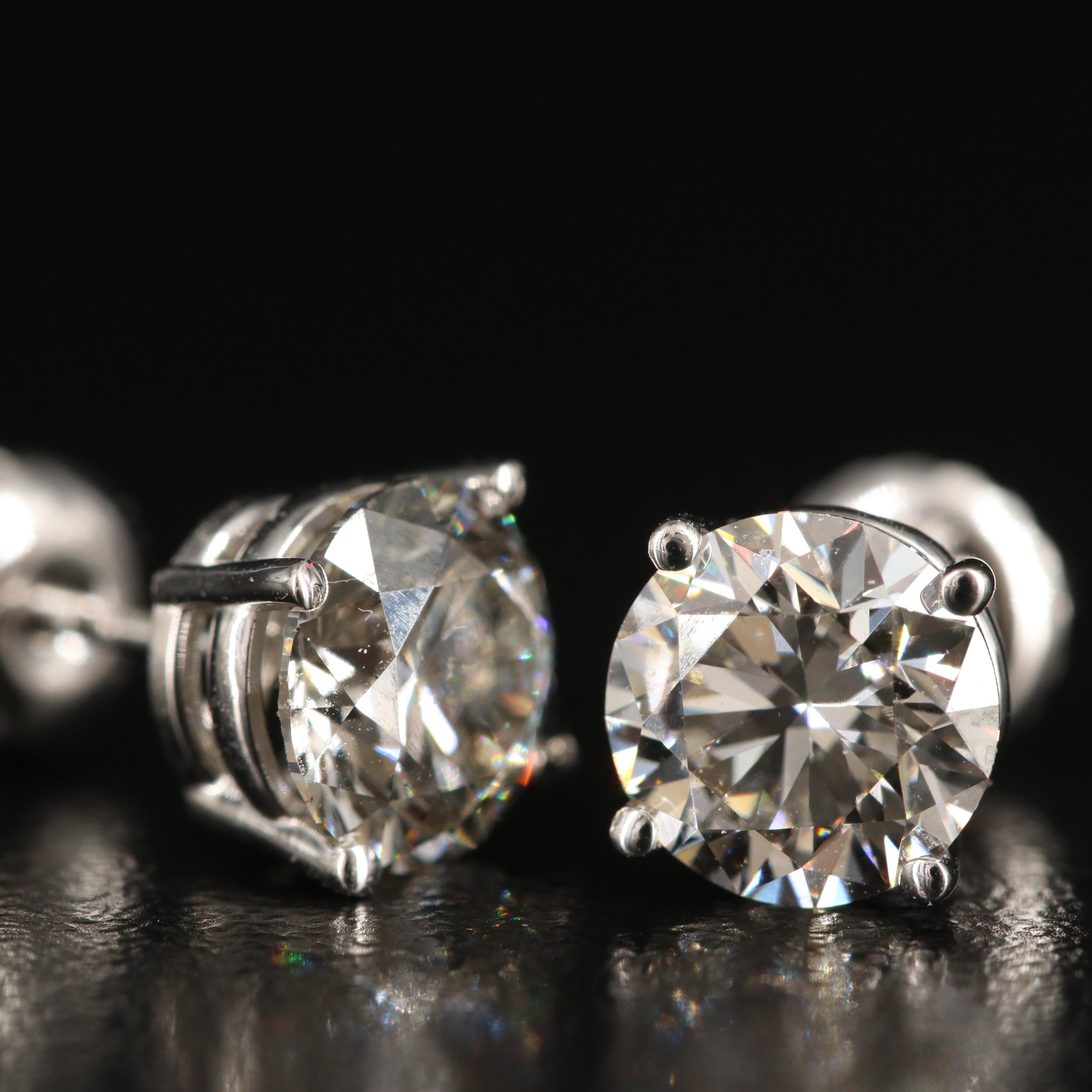 14K 2.10 CTW Lab Grown Diamond Stud Earrings