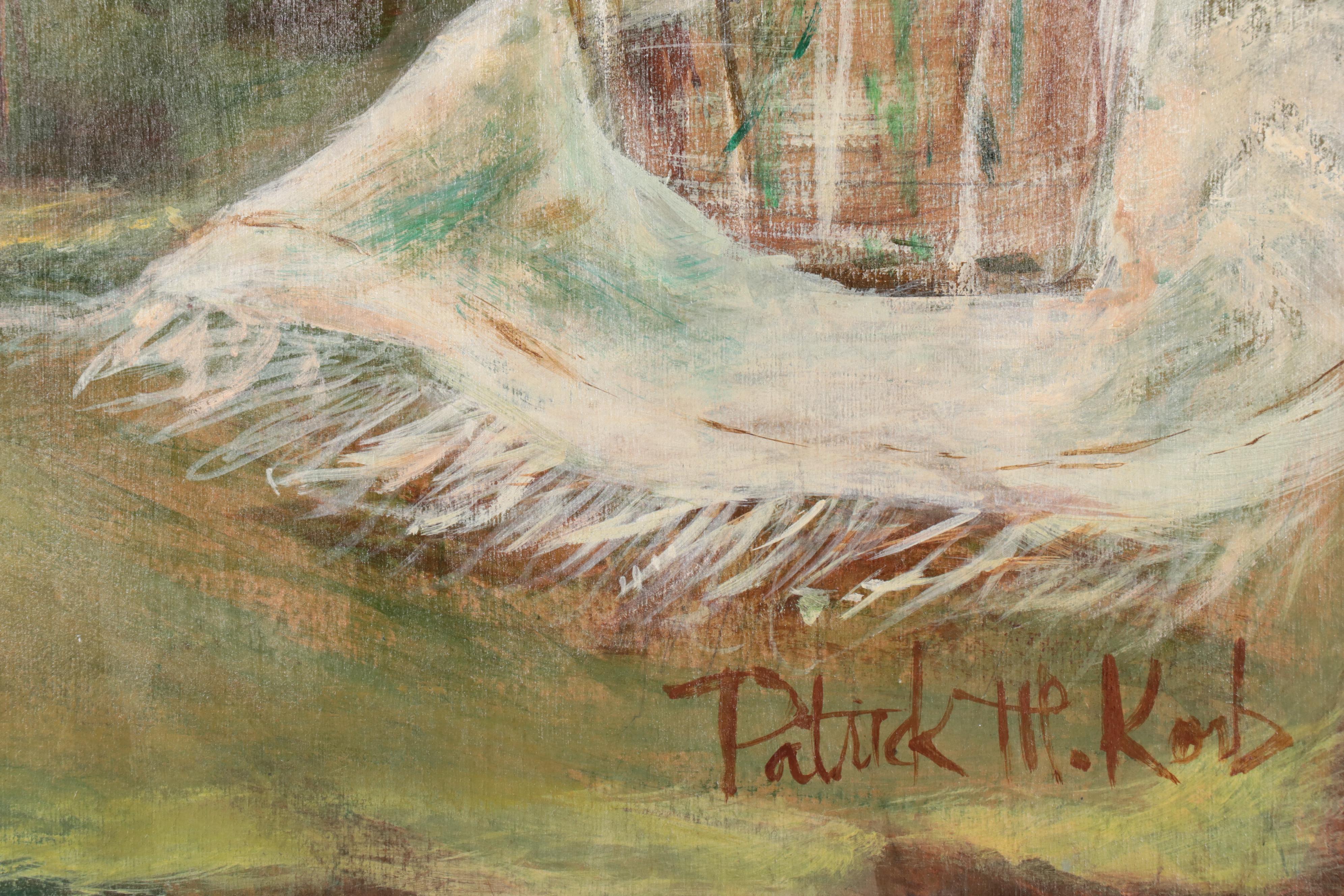 Patrick Korb Oil Painting of Floral Still Life, 1966