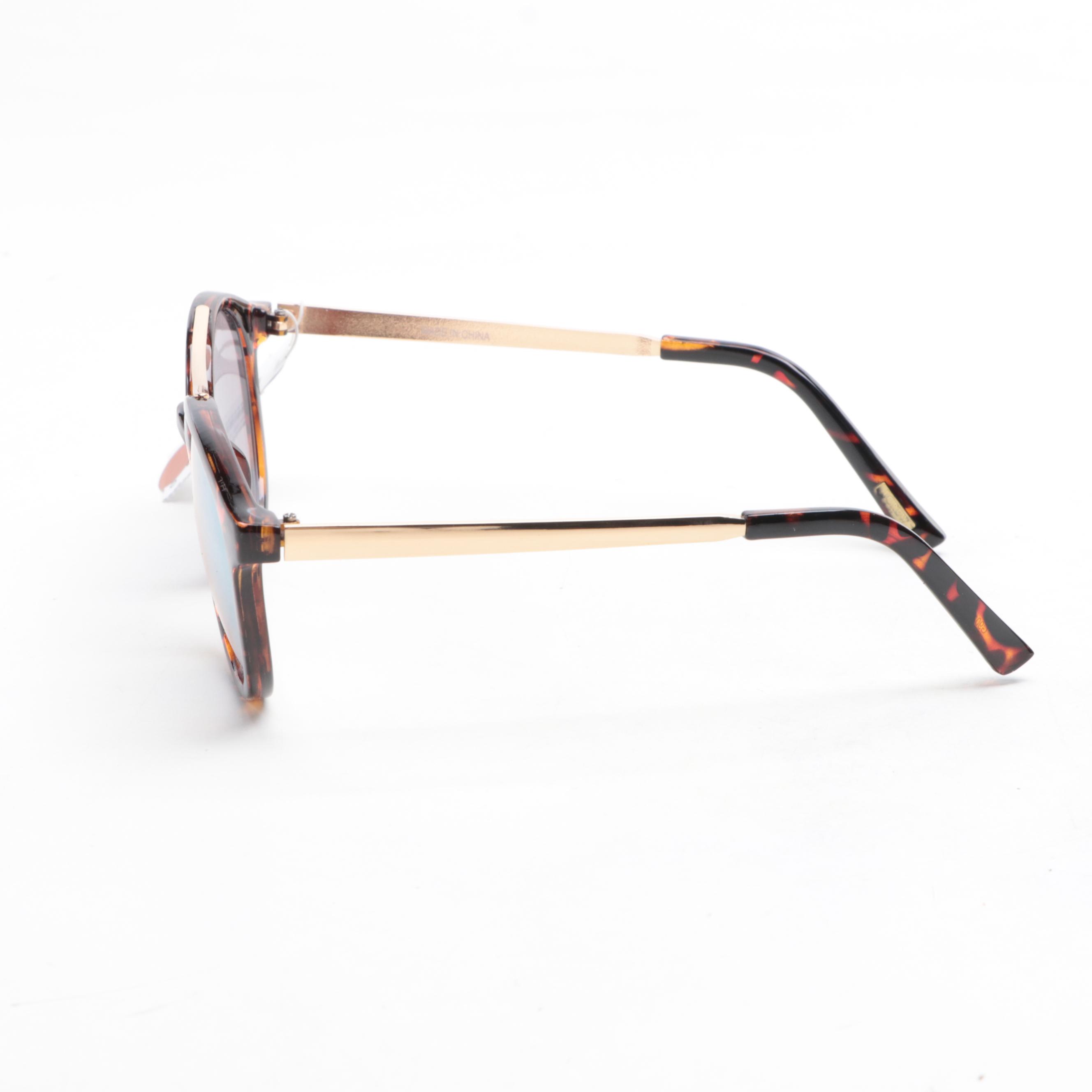 J. Crew Havana Rounded Horn-Rimmed Sunglasses