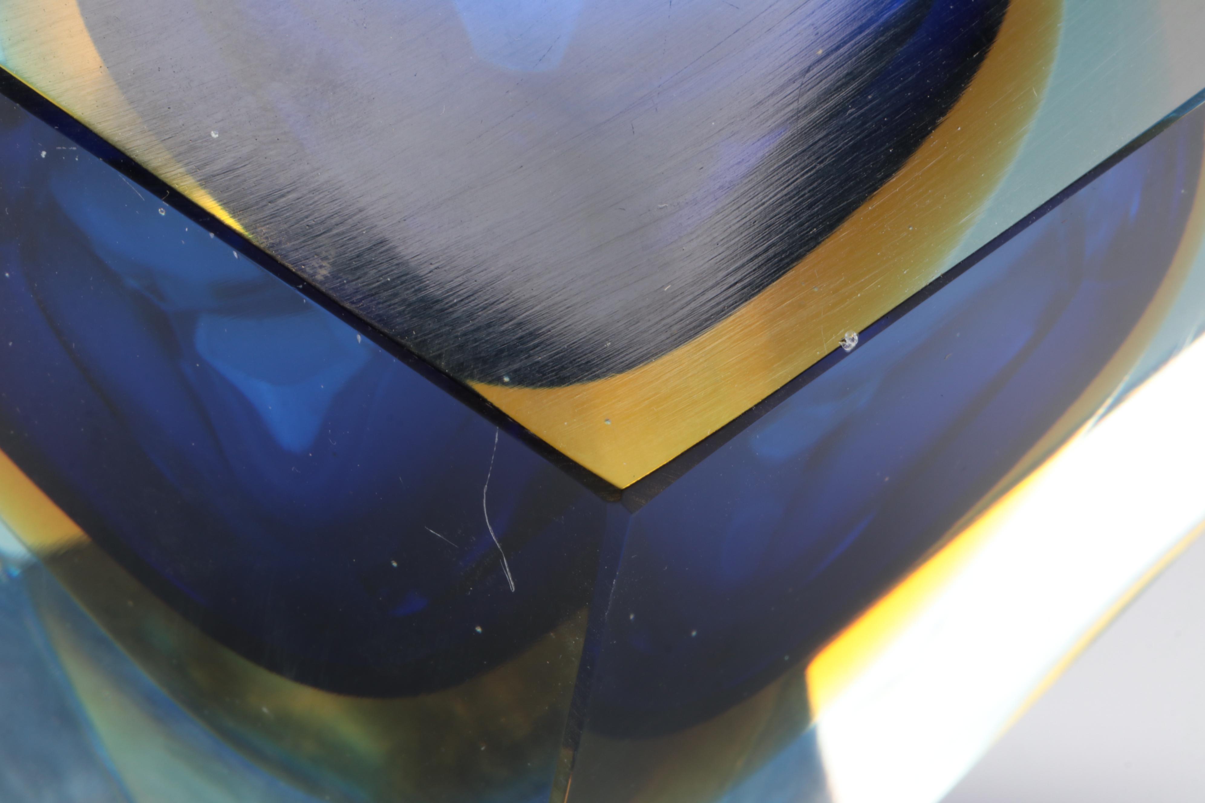 Vintage Murano Sommerso Art Glass Bowl