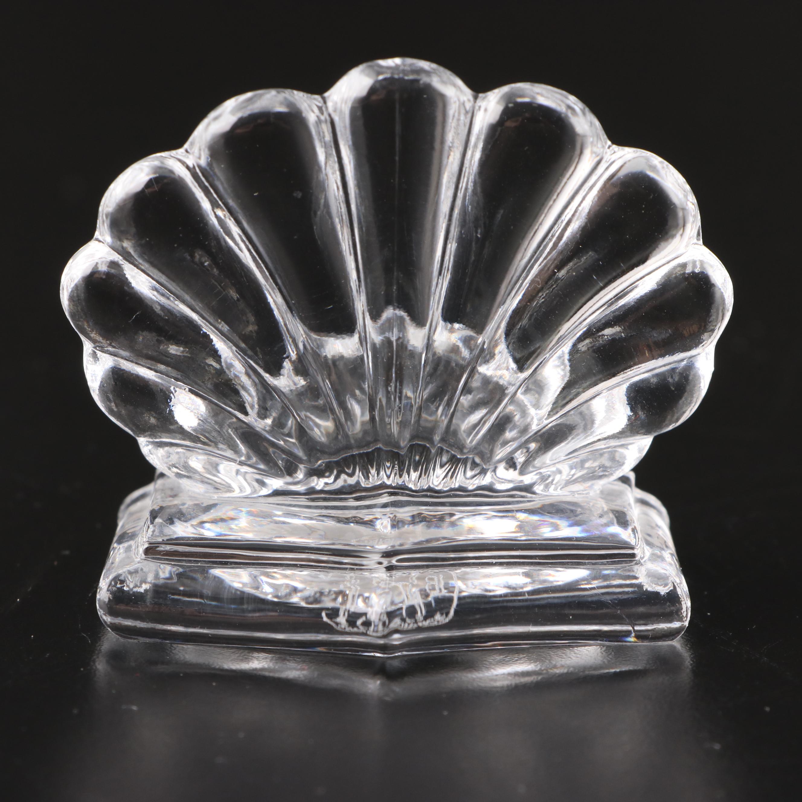 Baccarat "Bambous" Crystal Shell Place Card Holders