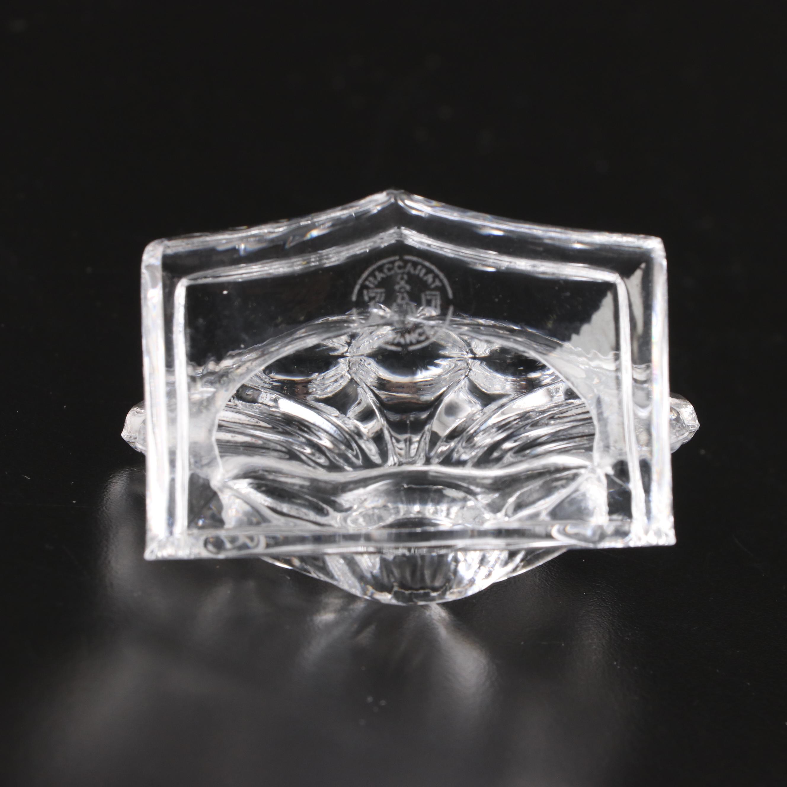 Baccarat "Bambous" Crystal Shell Place Card Holders
