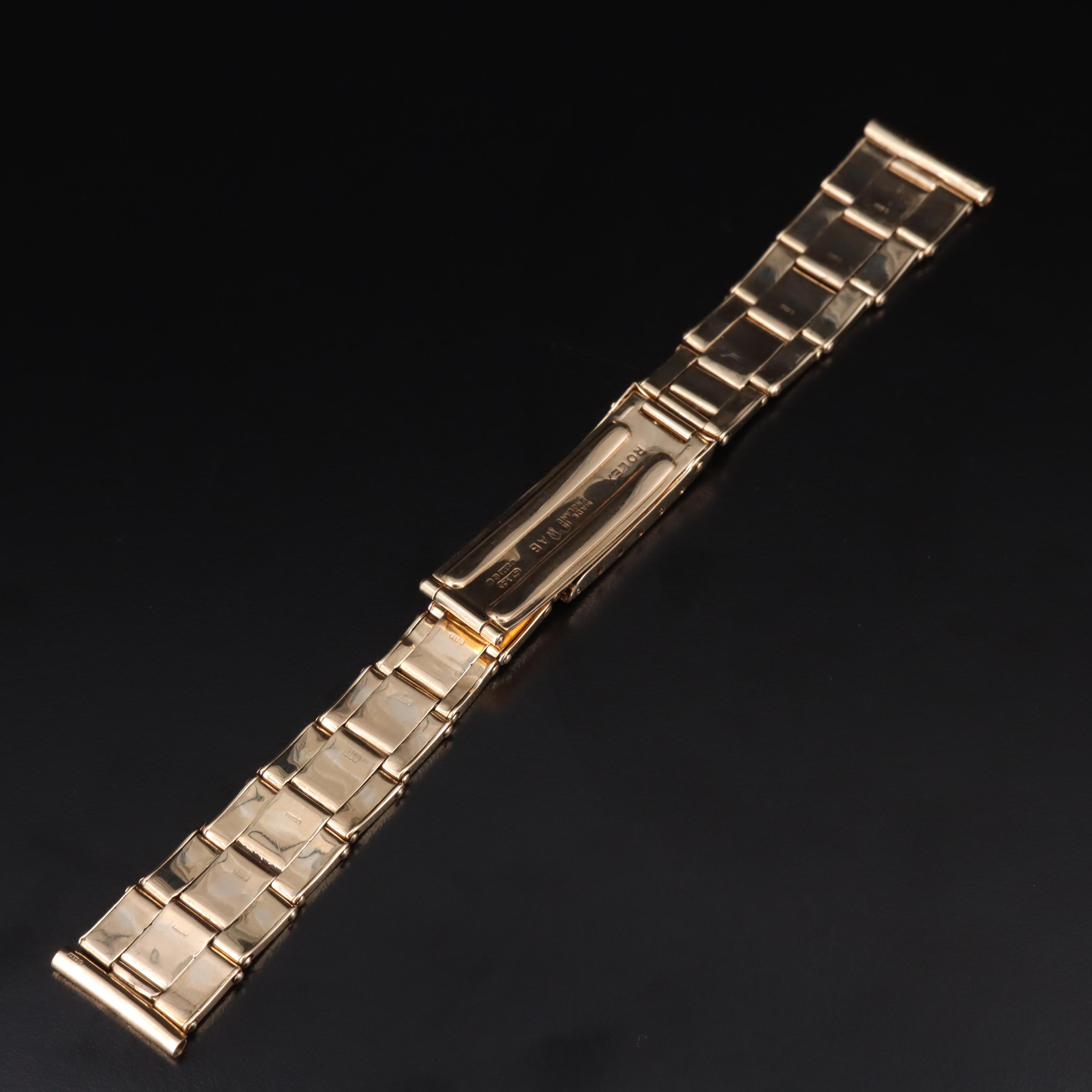 Vintage 9K Rolex Oyster Tapered Expansion Rivets Bracelet