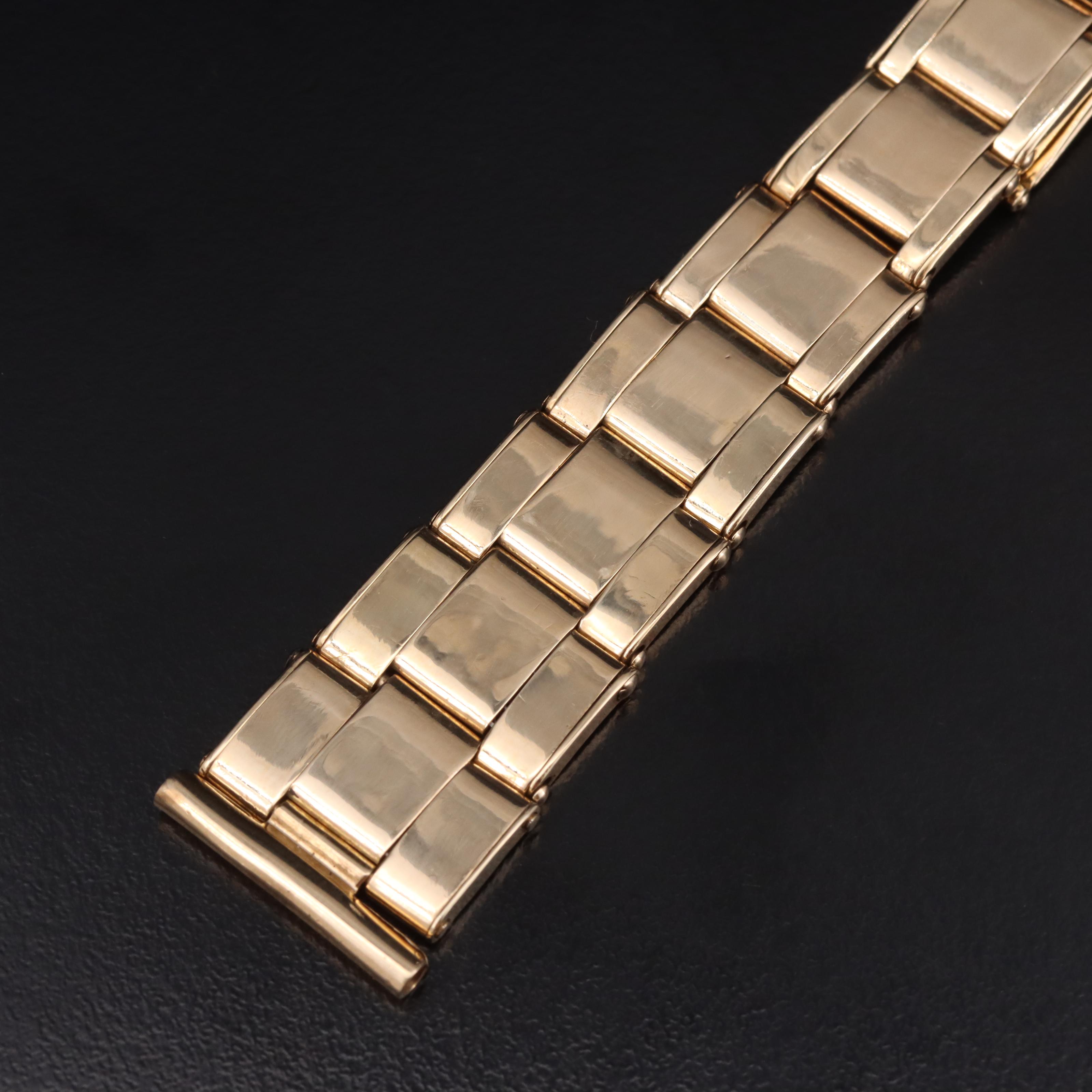 Vintage 9K Rolex Oyster Tapered Expansion Rivets Bracelet