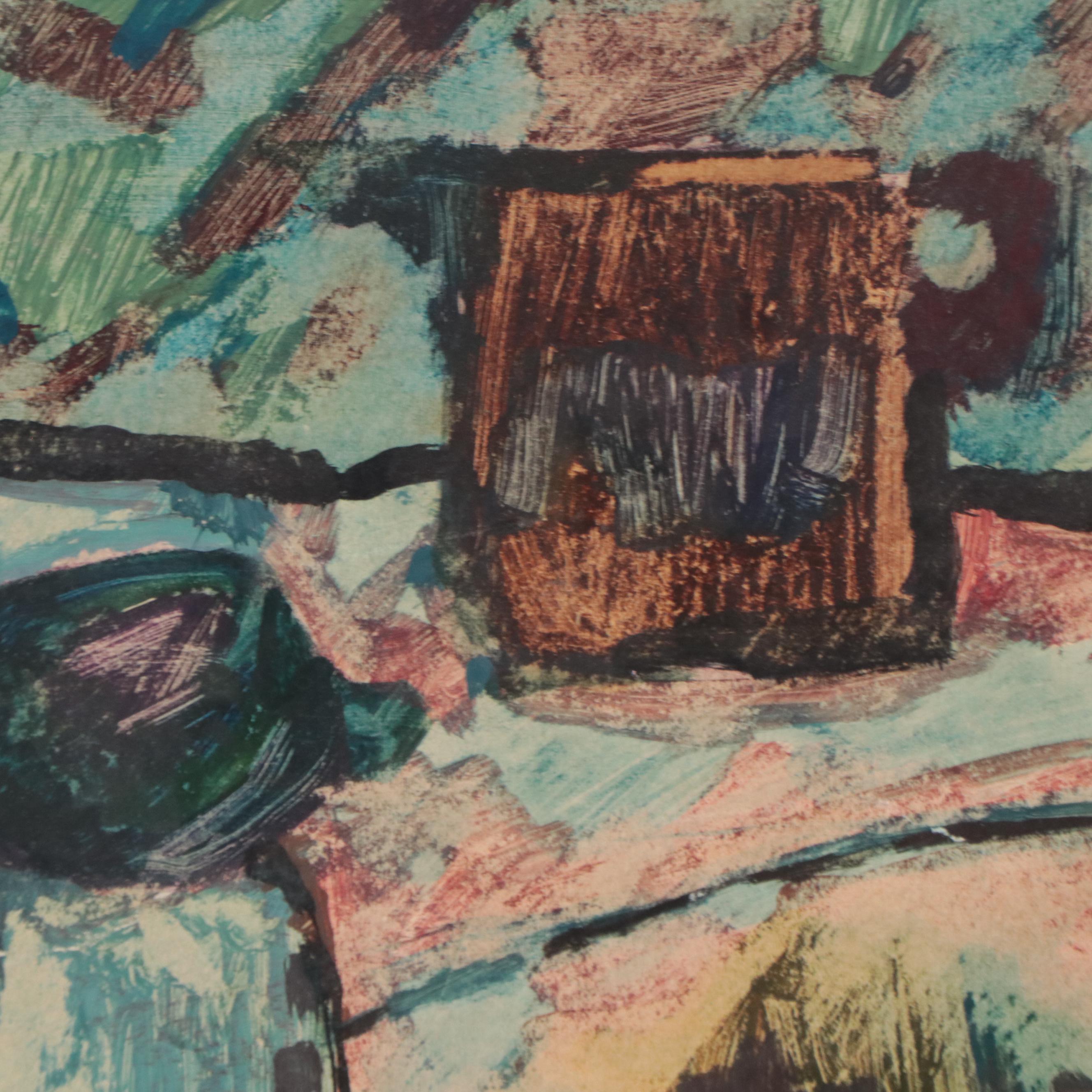 Donald Purdy Oil Painting "Still Life With Pitcher," 1960