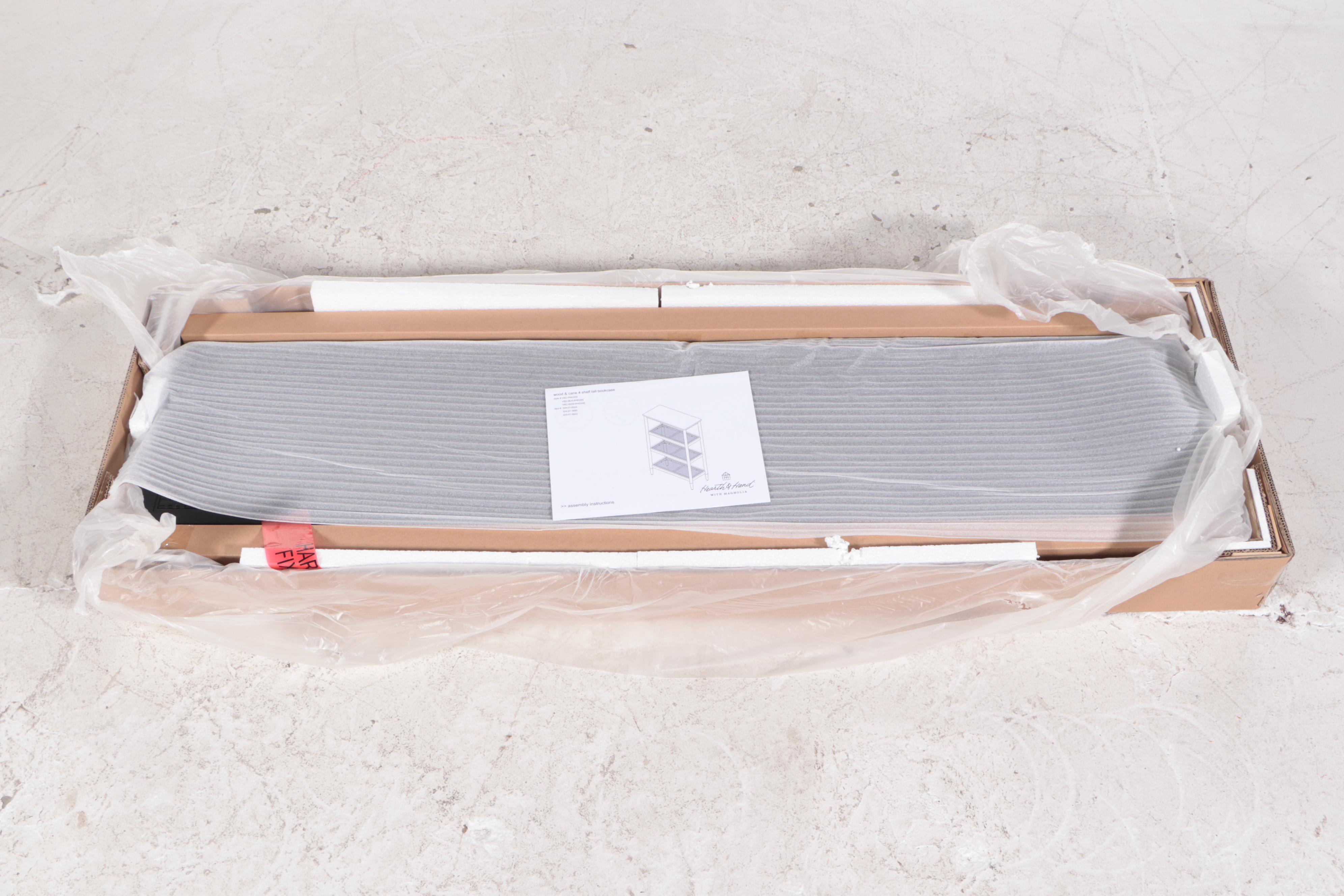 Hearth & Hand With Magnolia Wood and Cane Four-Shelf Bookcase