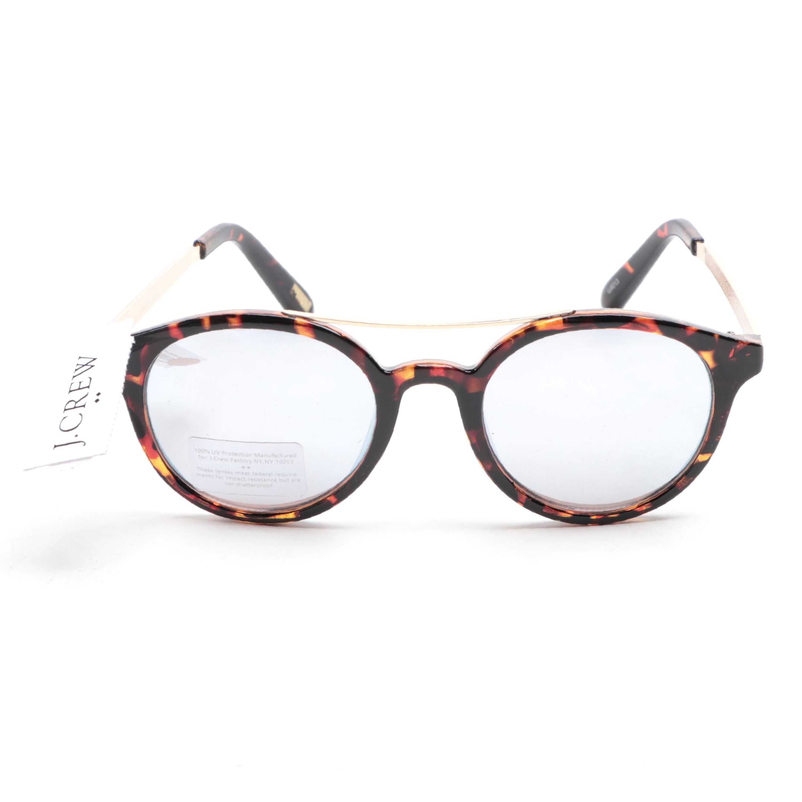 J. Crew Havana Rounded Horn-Rimmed Sunglasses