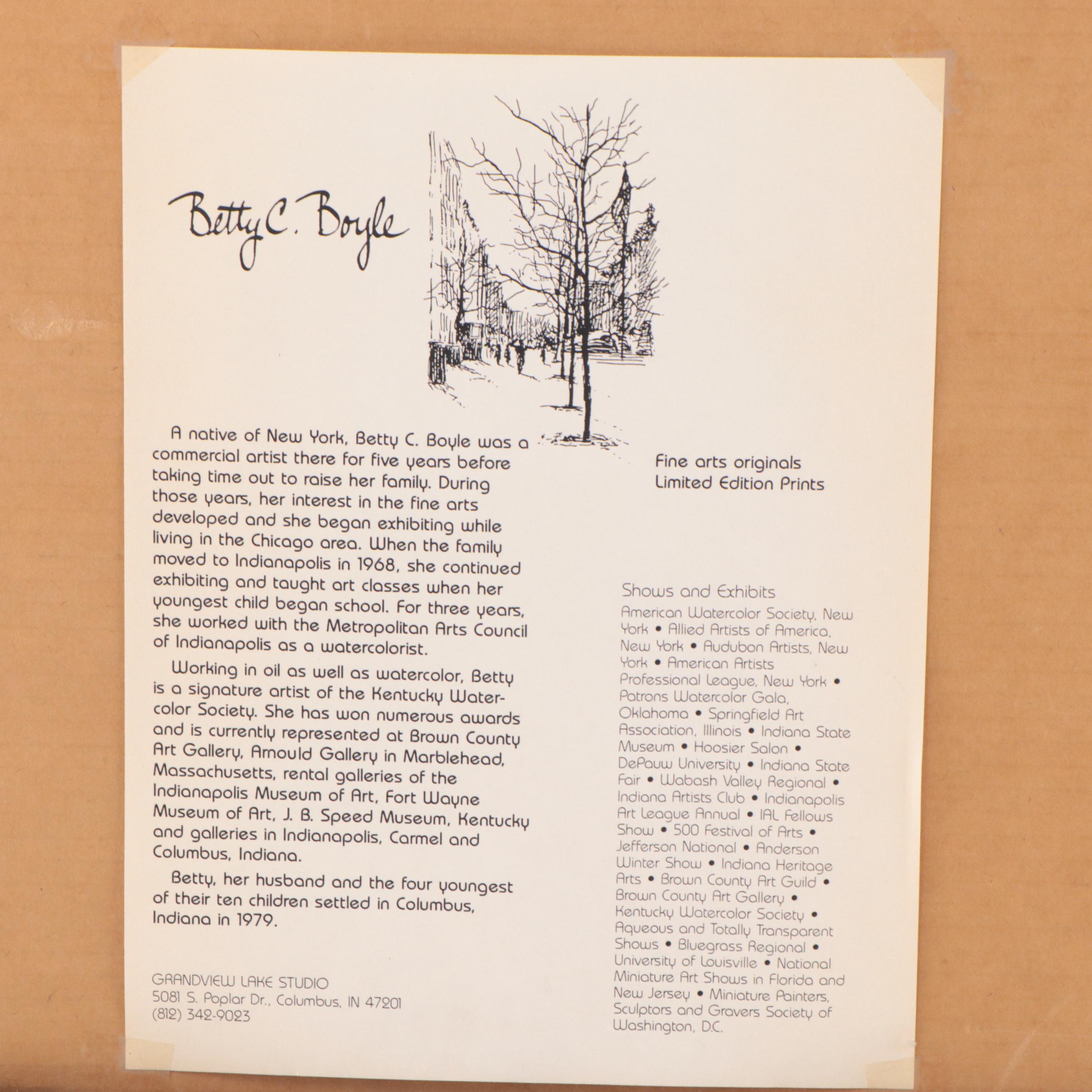 Betty C. Boyle Park Landscape Oil Painting, 1984