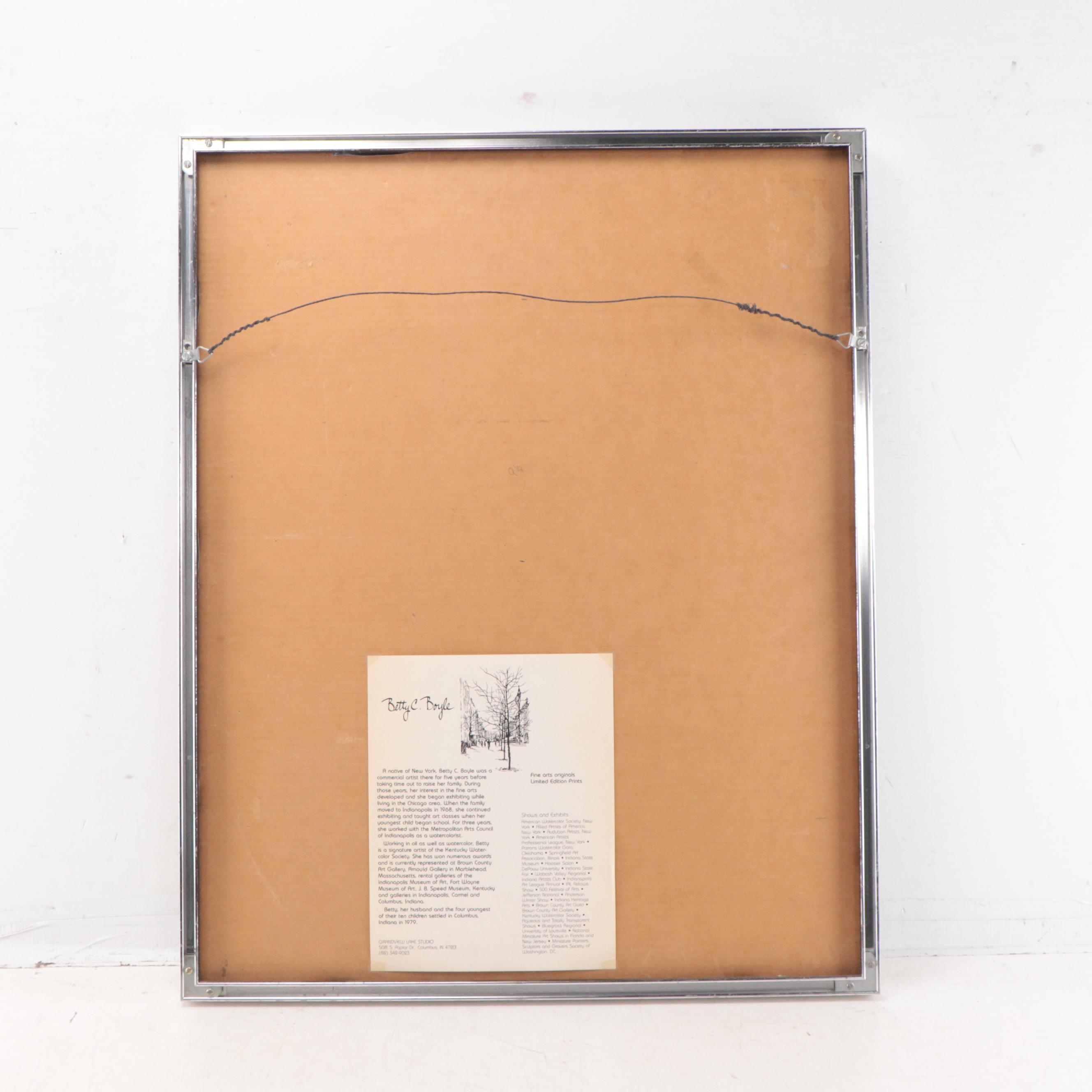 Betty C. Boyle Park Landscape Oil Painting, 1984