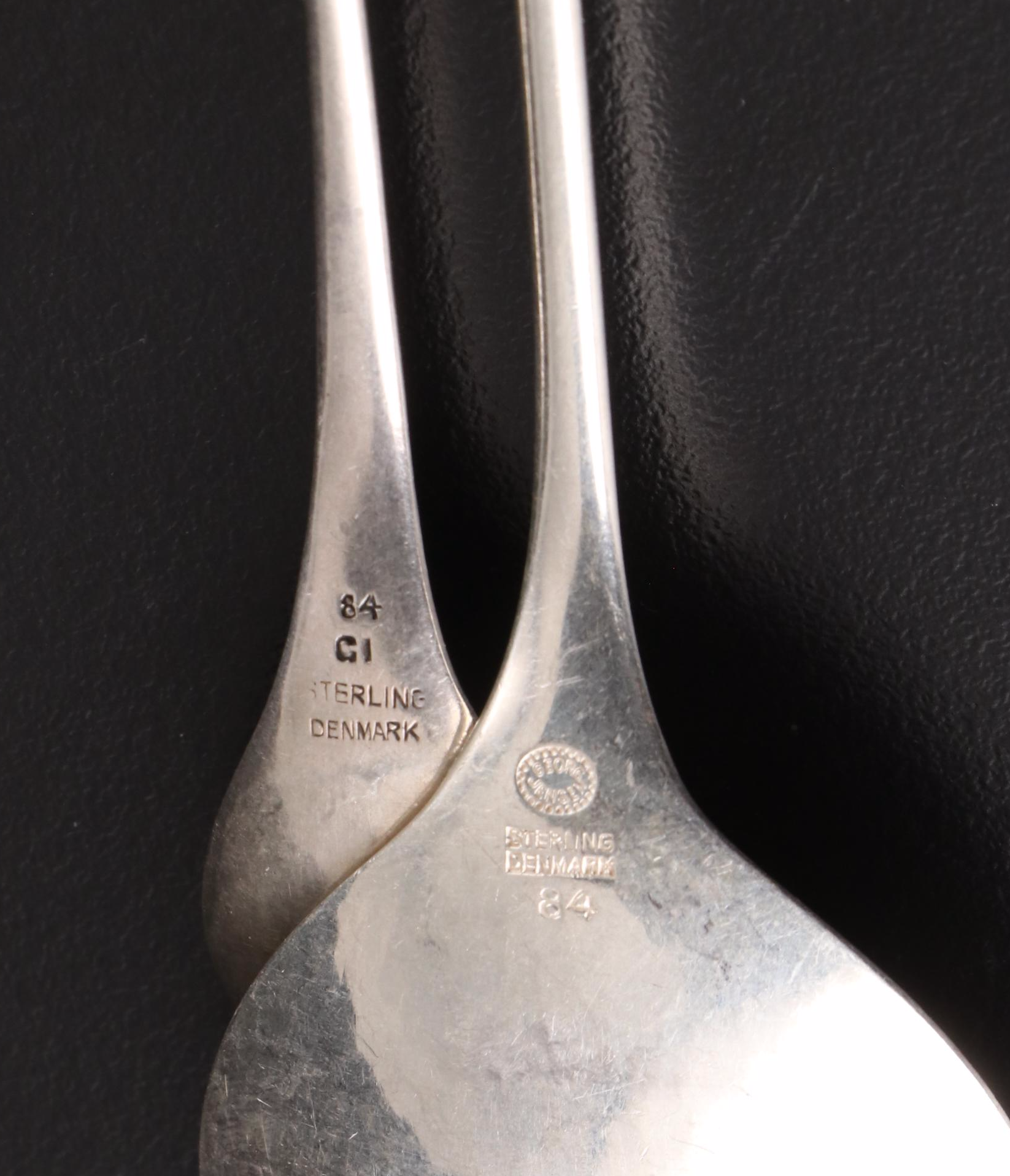 Georg Jensen "Blossom" and "Acorn" Sterling Silver Serving Utensils