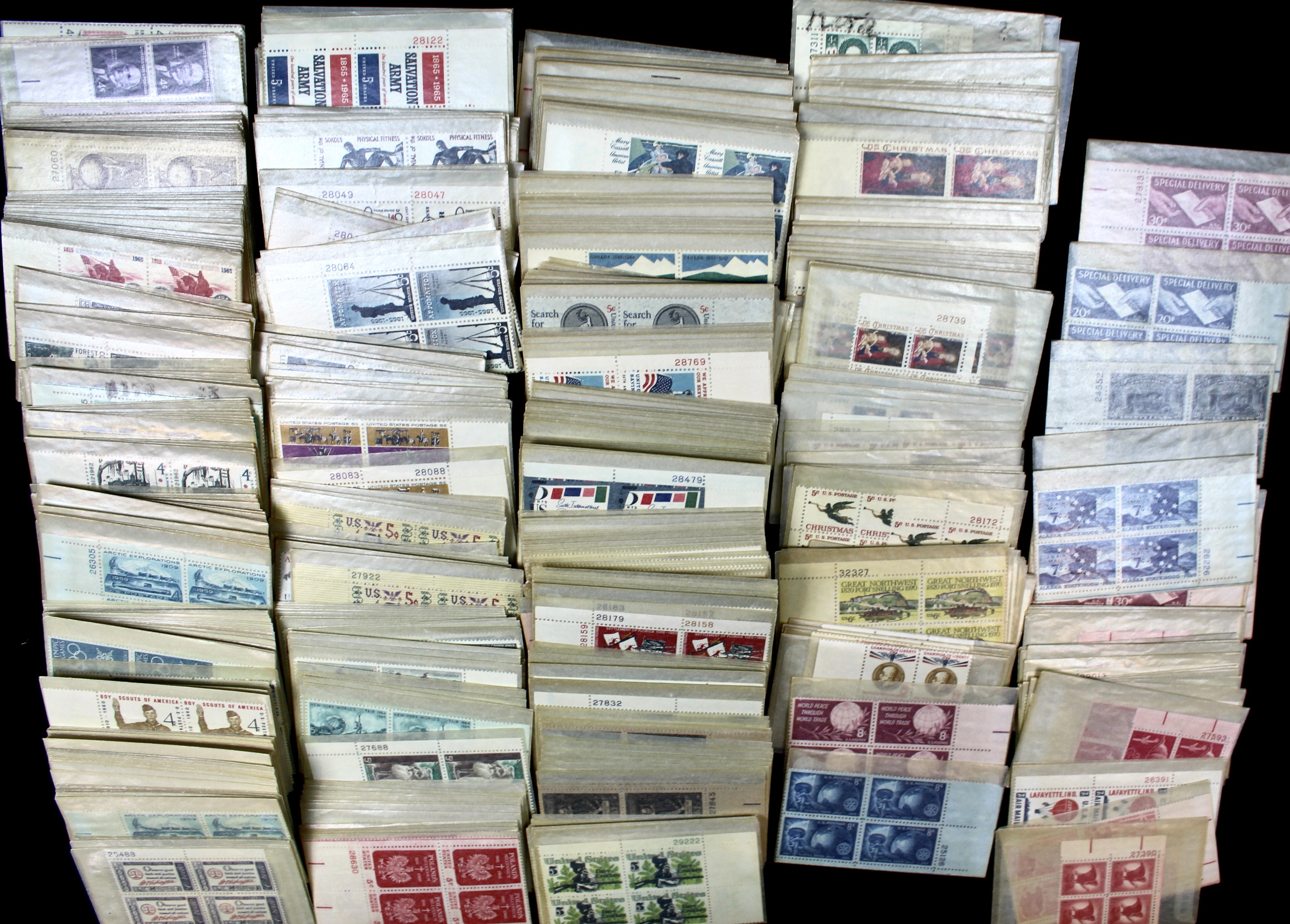 Over 700 U.S. Postage Stamp Plate Blocks
