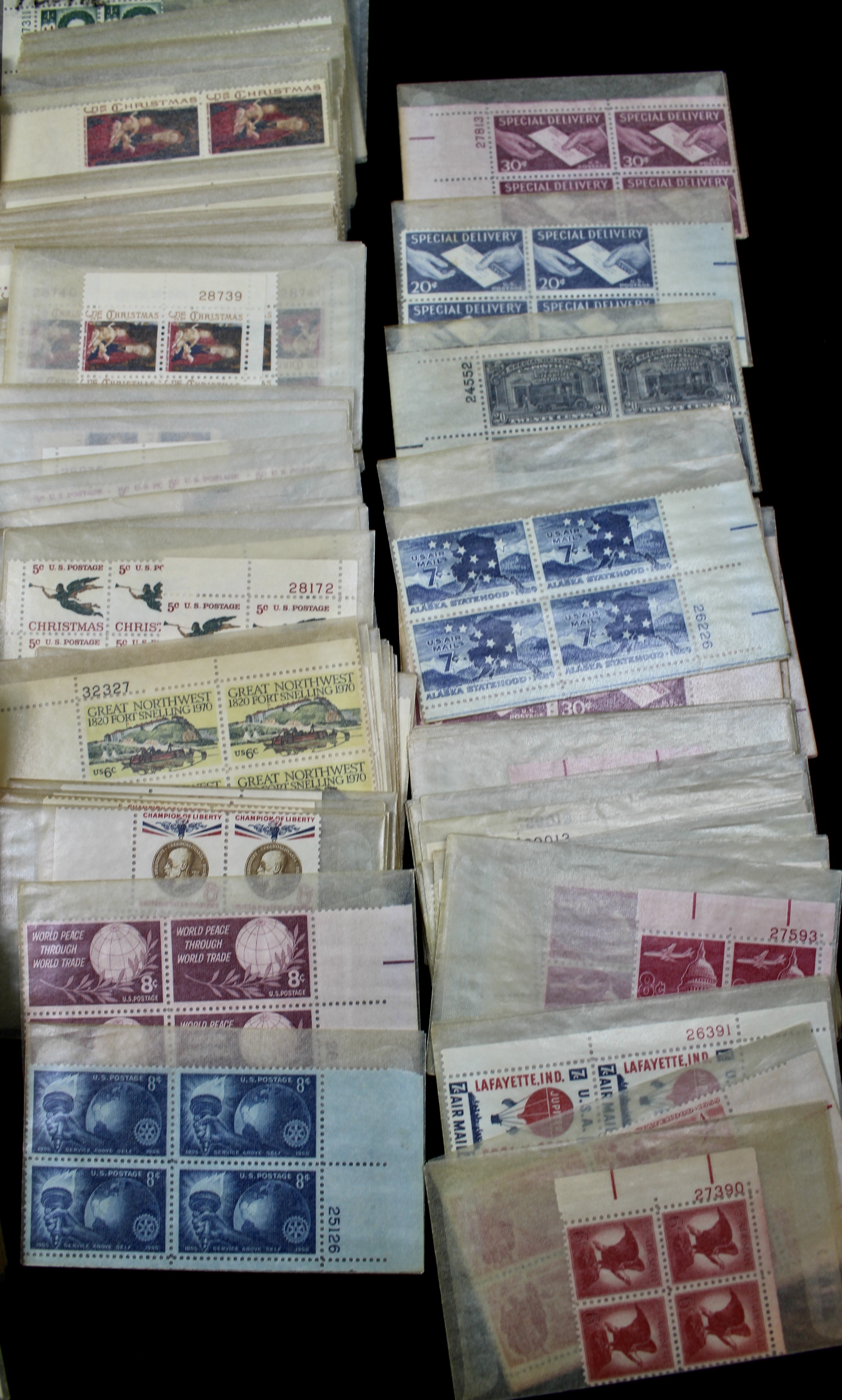 Over 700 U.S. Postage Stamp Plate Blocks