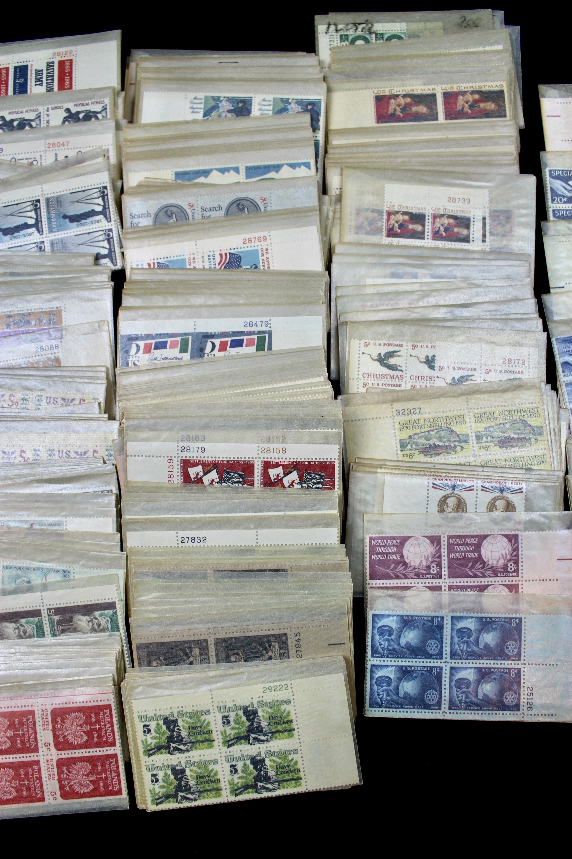 Over 700 U.S. Postage Stamp Plate Blocks