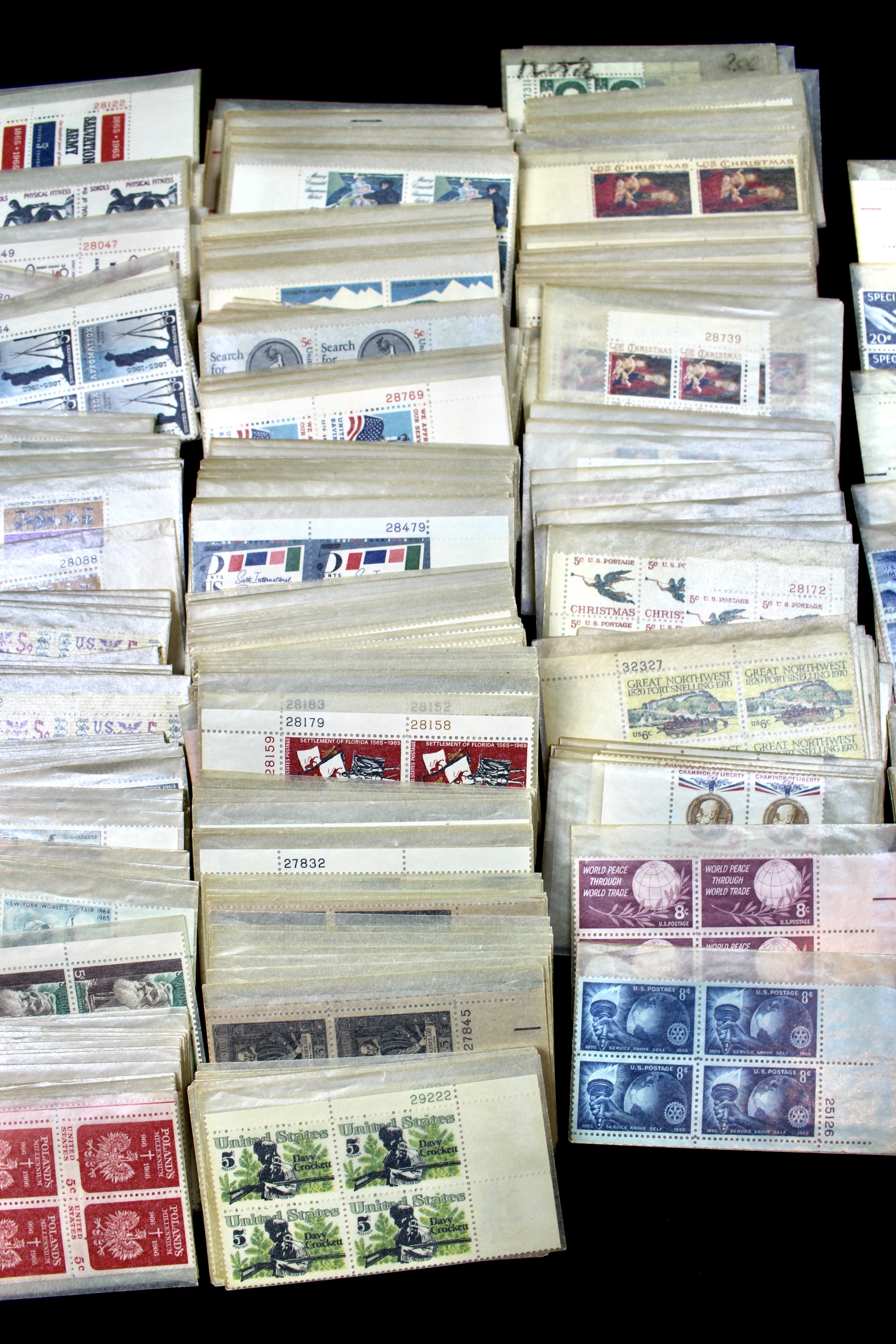 Over 700 U.S. Postage Stamp Plate Blocks