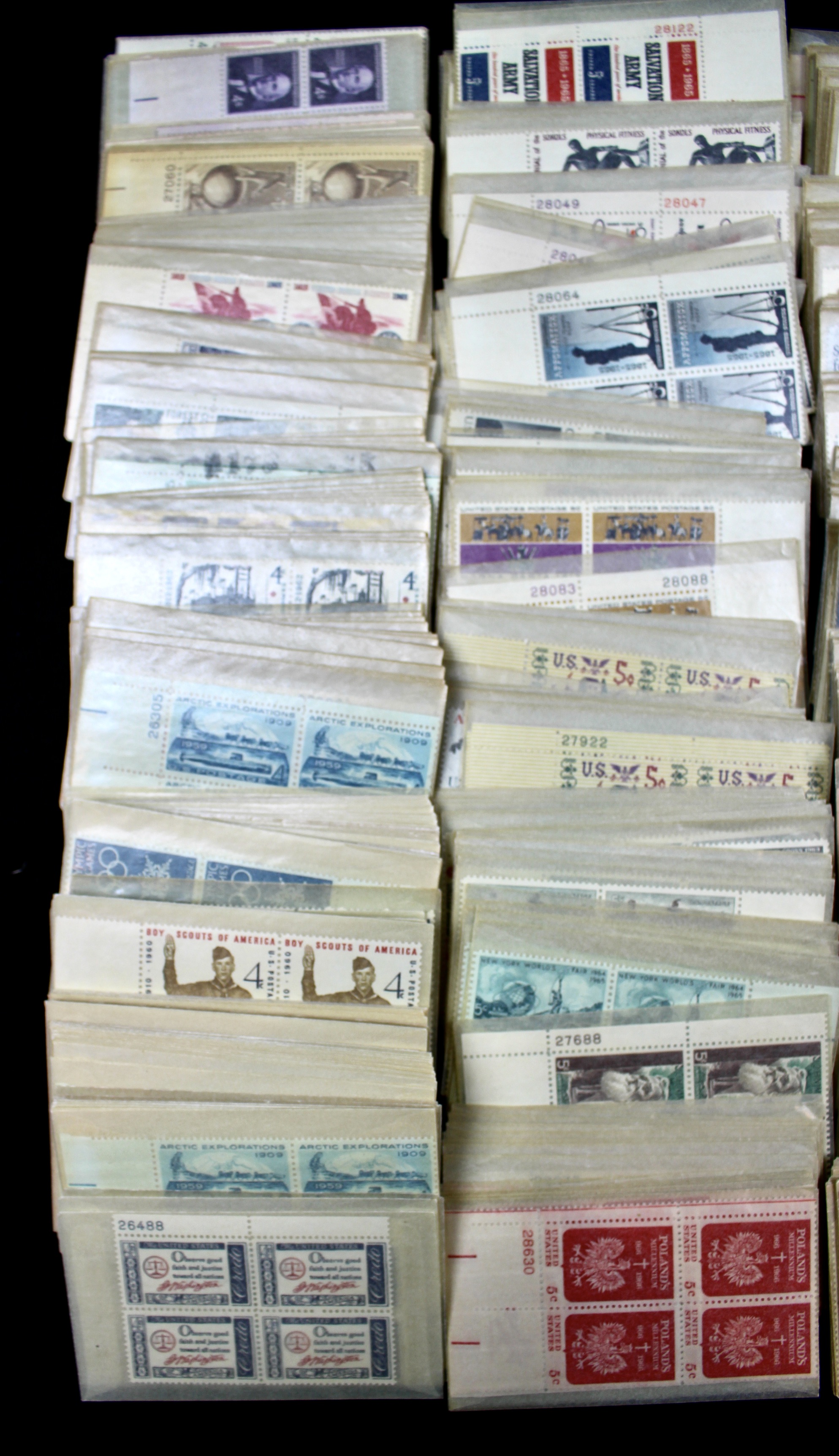 Over 700 U.S. Postage Stamp Plate Blocks