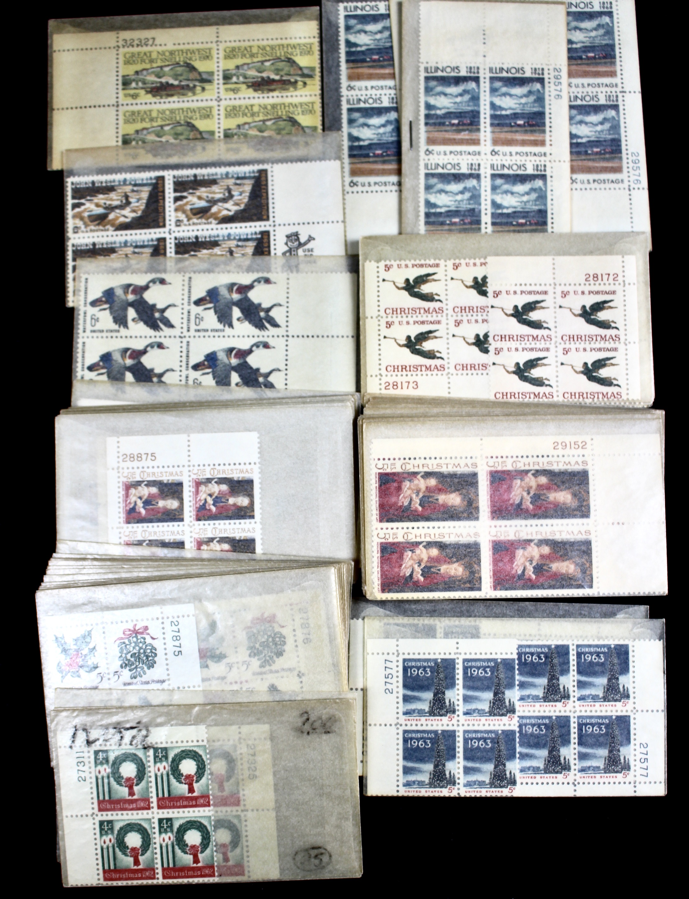 Over 700 U.S. Postage Stamp Plate Blocks