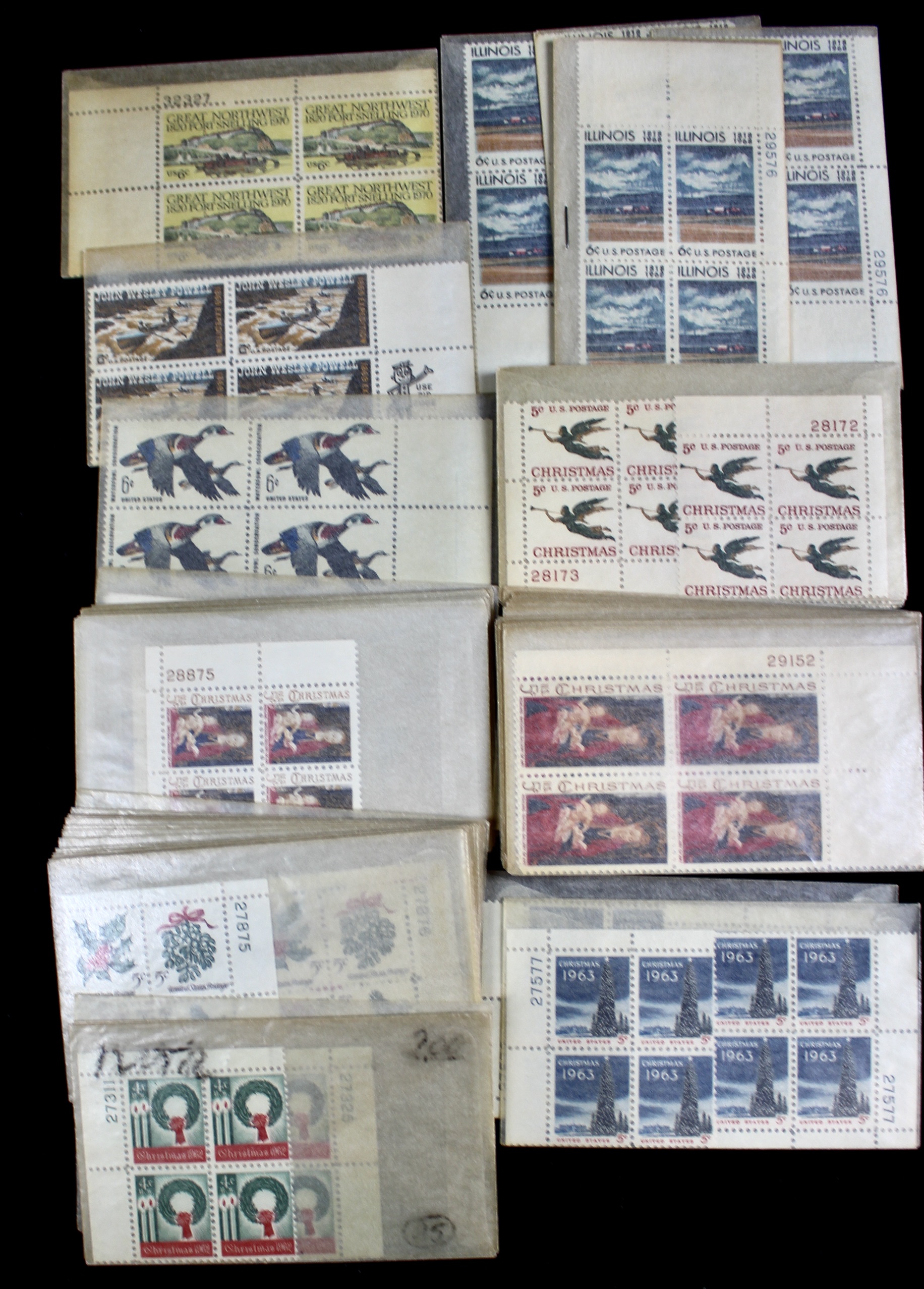 Over 700 U.S. Postage Stamp Plate Blocks