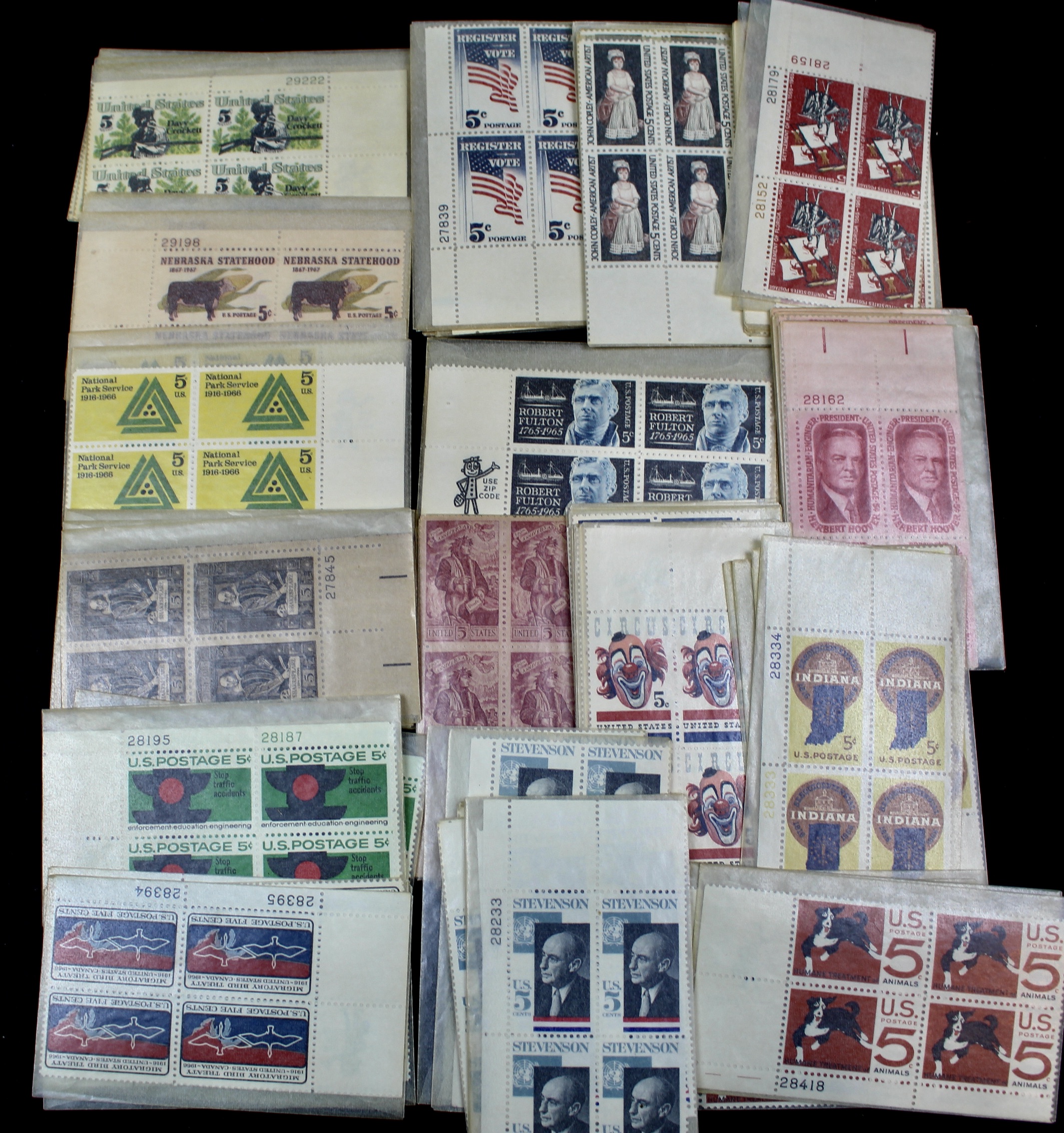Over 700 U.S. Postage Stamp Plate Blocks
