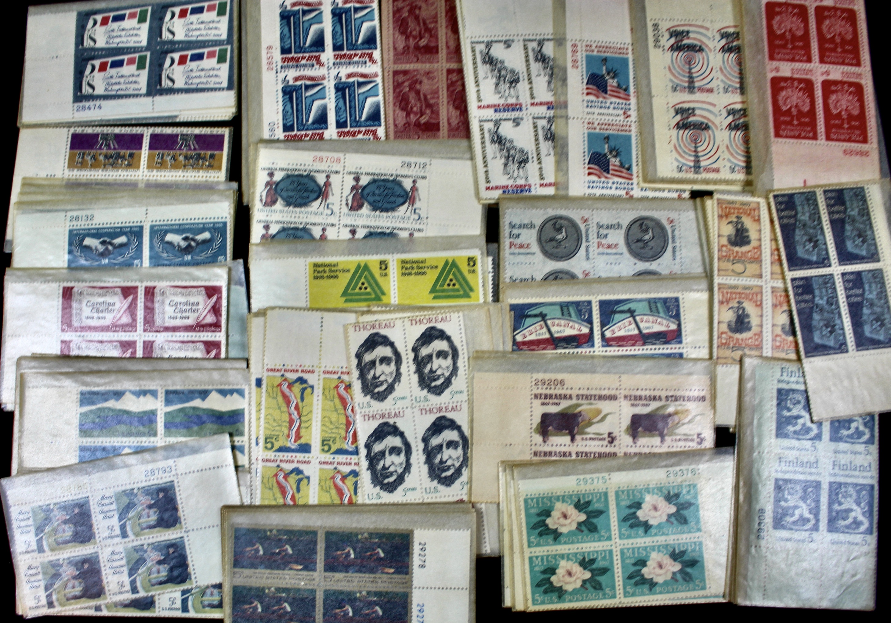 Over 700 U.S. Postage Stamp Plate Blocks