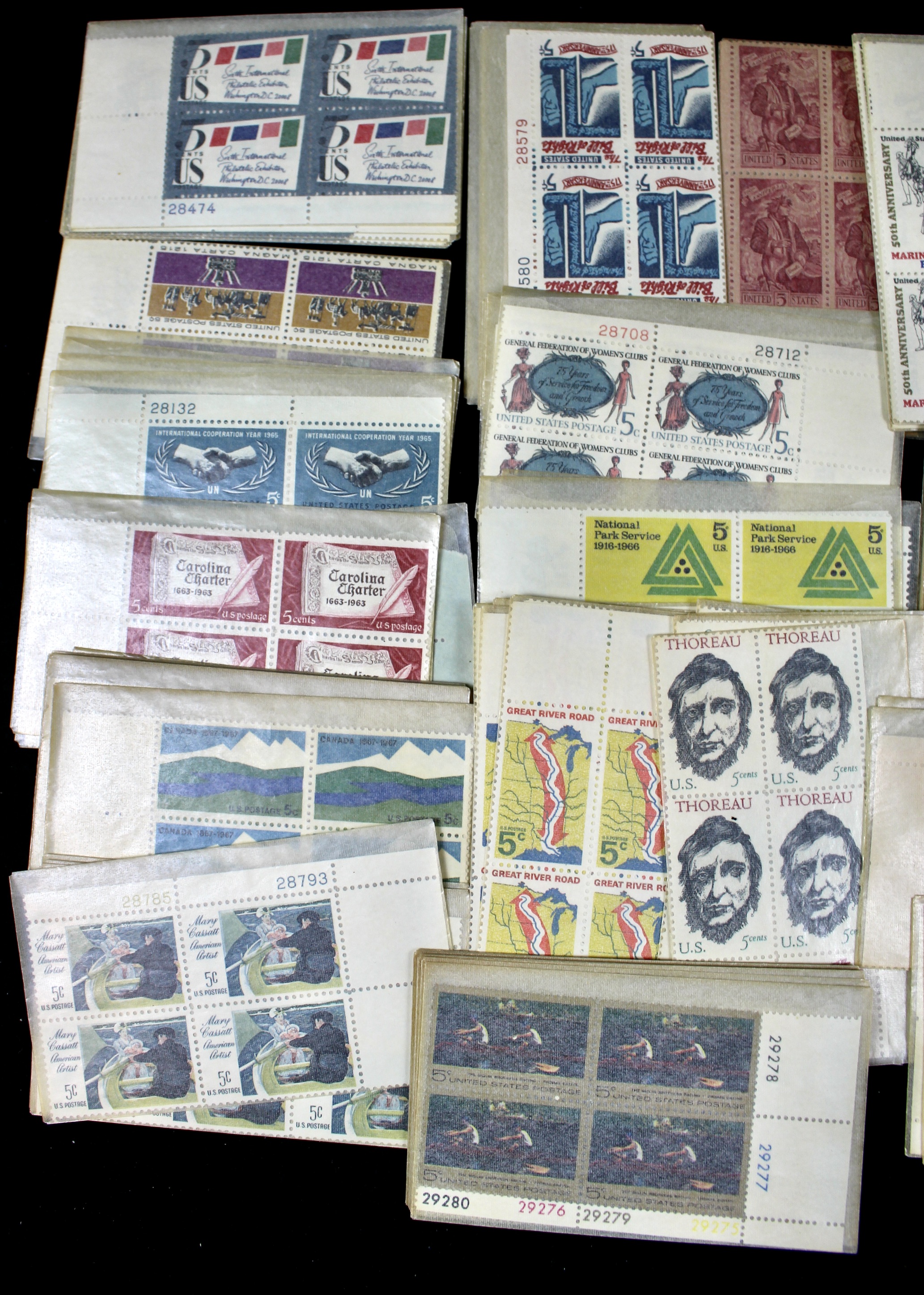 Over 700 U.S. Postage Stamp Plate Blocks