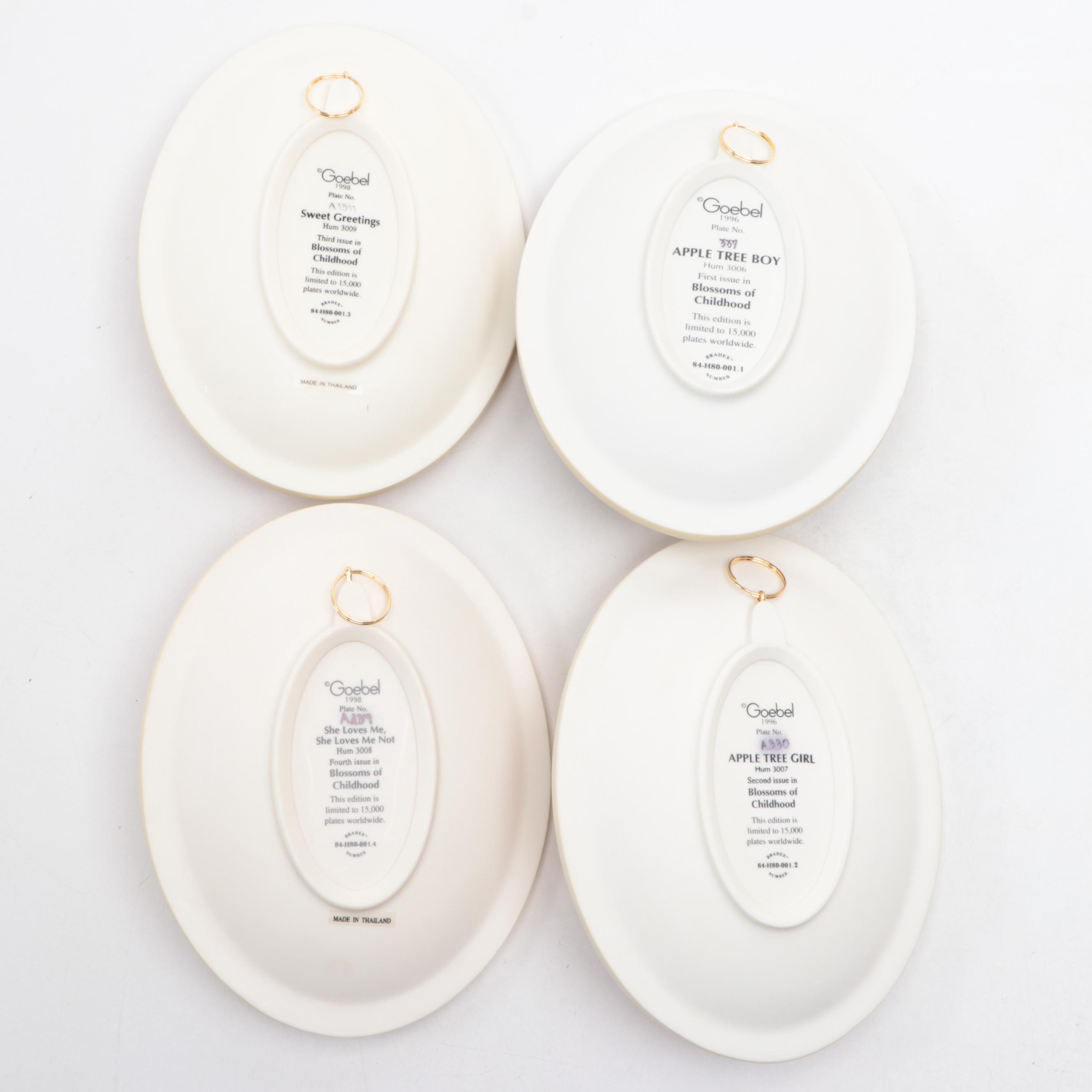 Goebel "Blossoms of Childhood" Series Porcelain Hummel Collector Plates