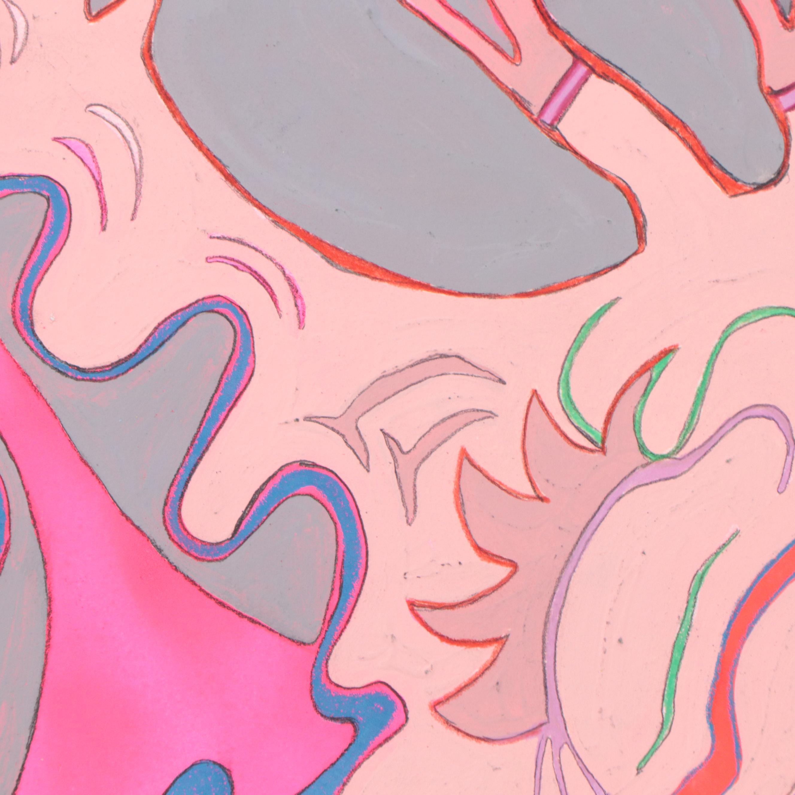 Harry Hilson Acrylic Painting "The Bittersweet Story of Life and Death," 1982