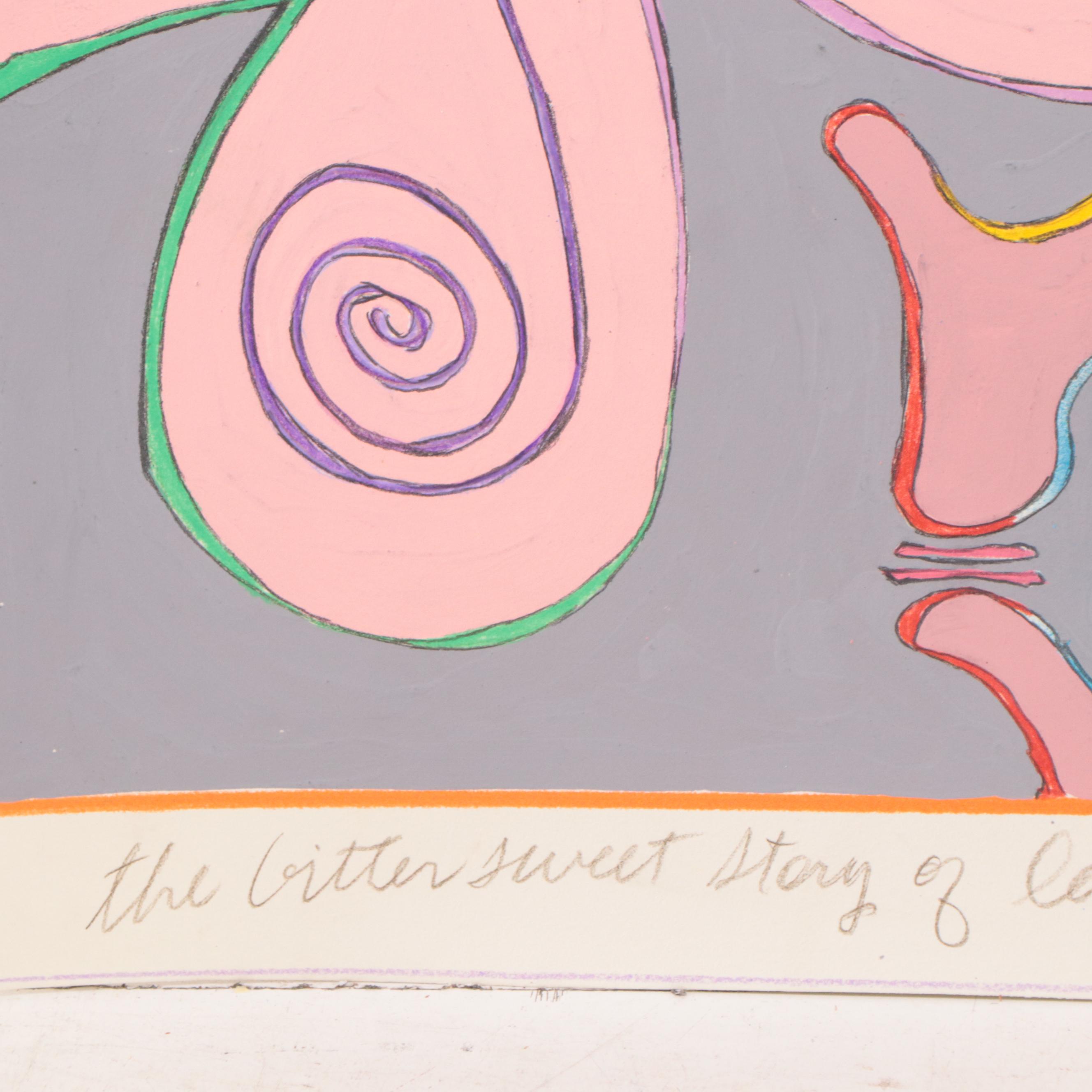 Harry Hilson Acrylic Painting "The Bittersweet Story of Life and Death," 1982