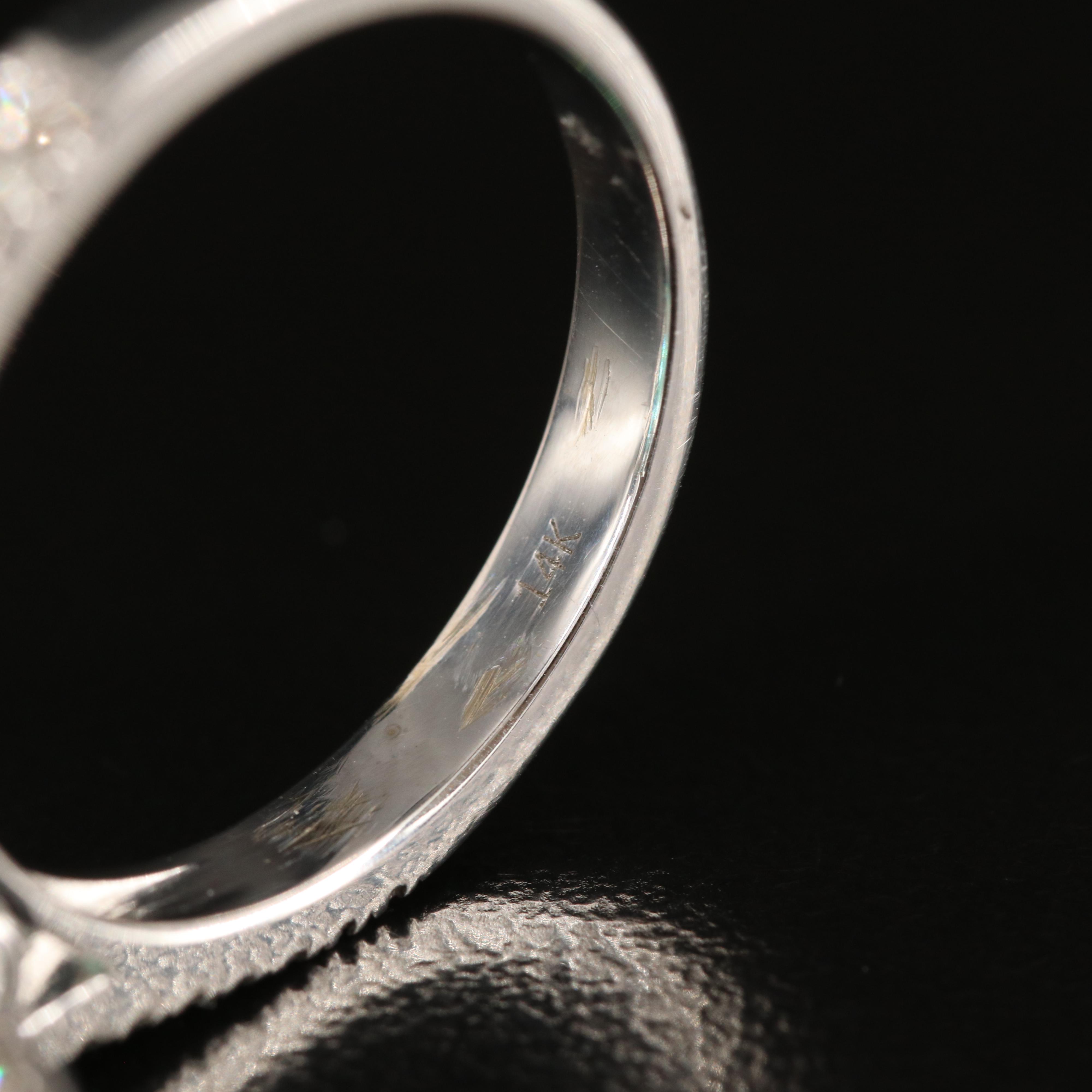 14K 5.04 CT Emerald and Diamond Ring