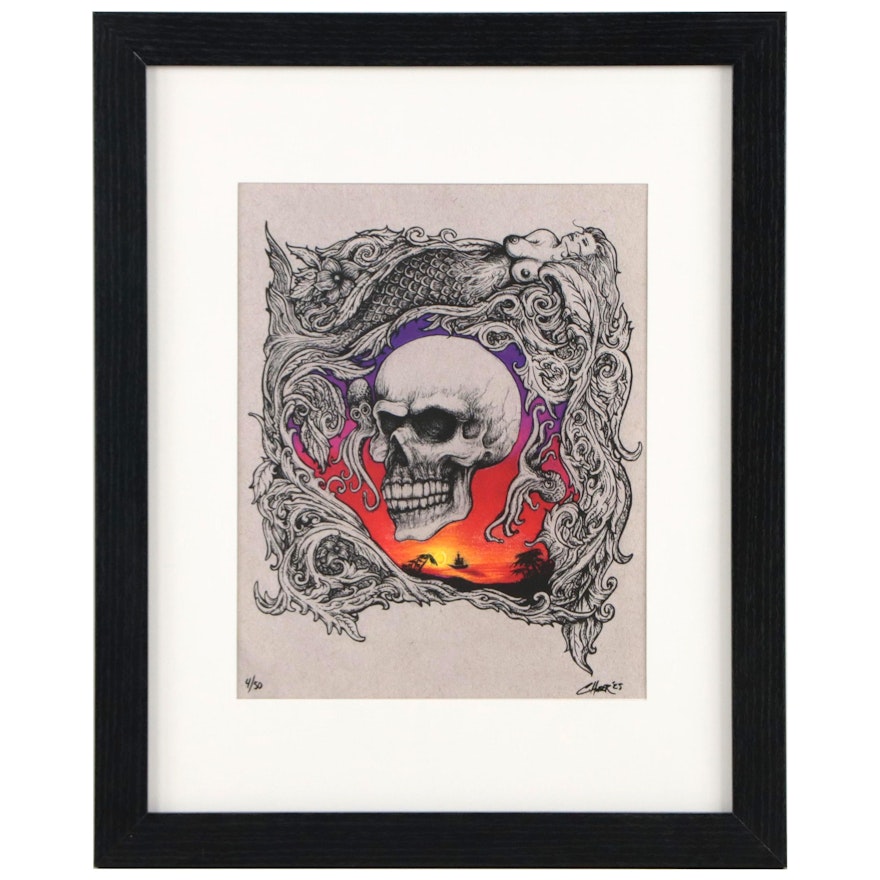 Chris Huber Giclée "Pirate Skull-Set," 2023