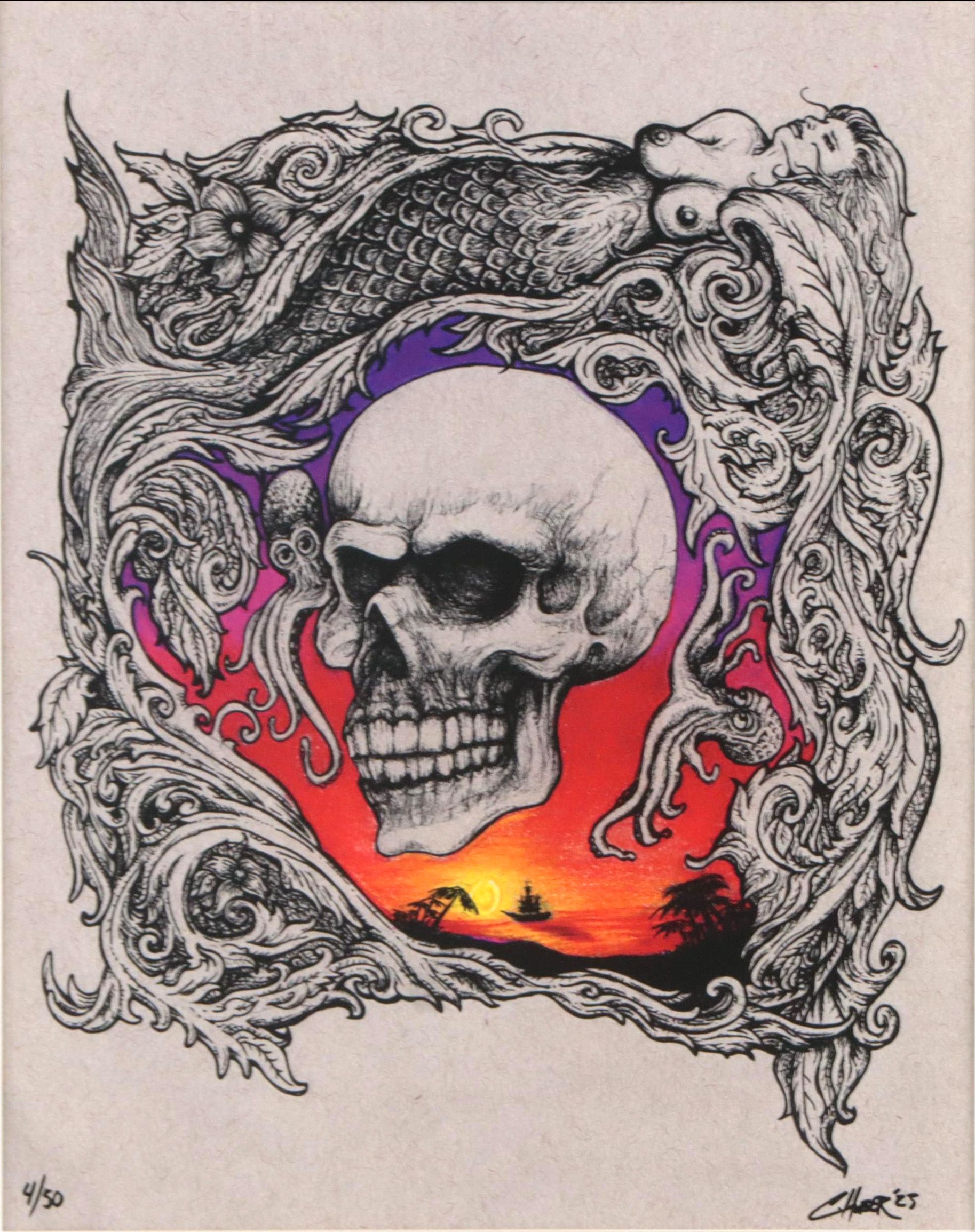 Chris Huber Giclée "Pirate Skull-Set," 2023