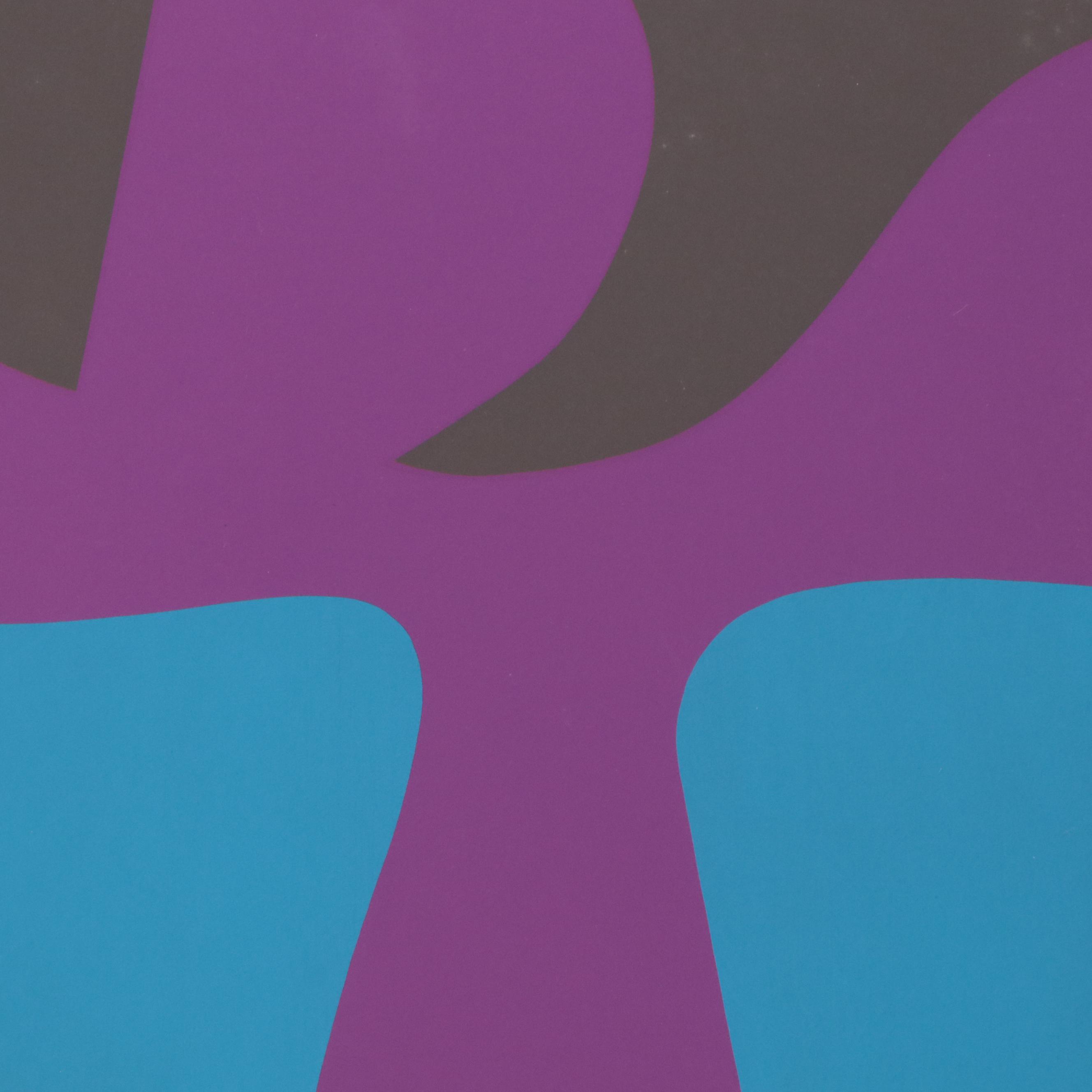 Harry Hilson Abstract Biomorphic Serigraph from "Structure Series," 1973