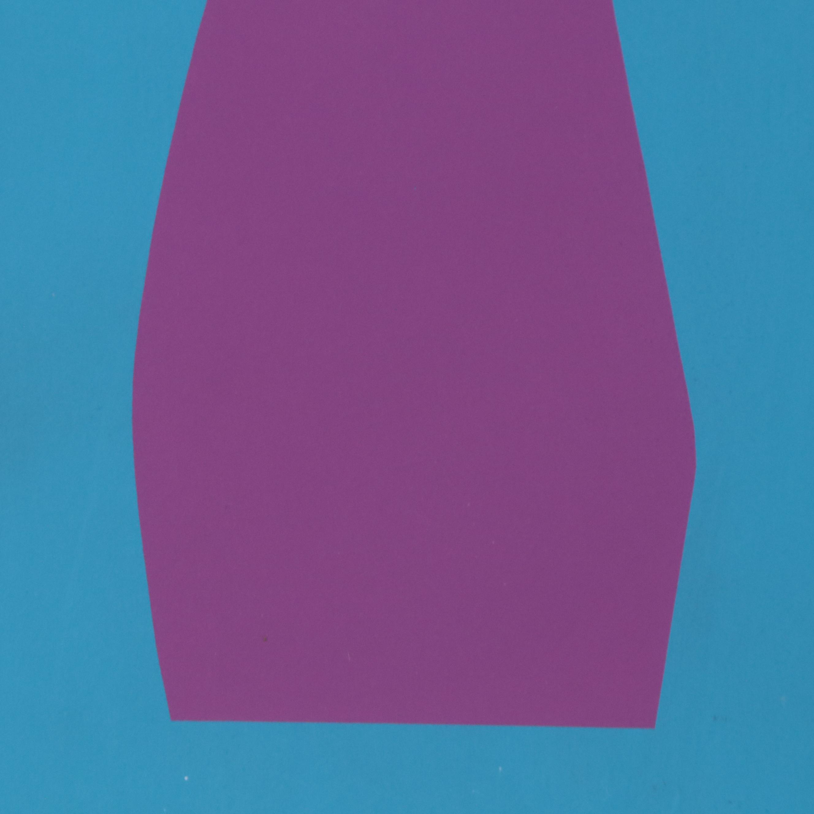 Harry Hilson Abstract Biomorphic Serigraph from "Structure Series," 1973