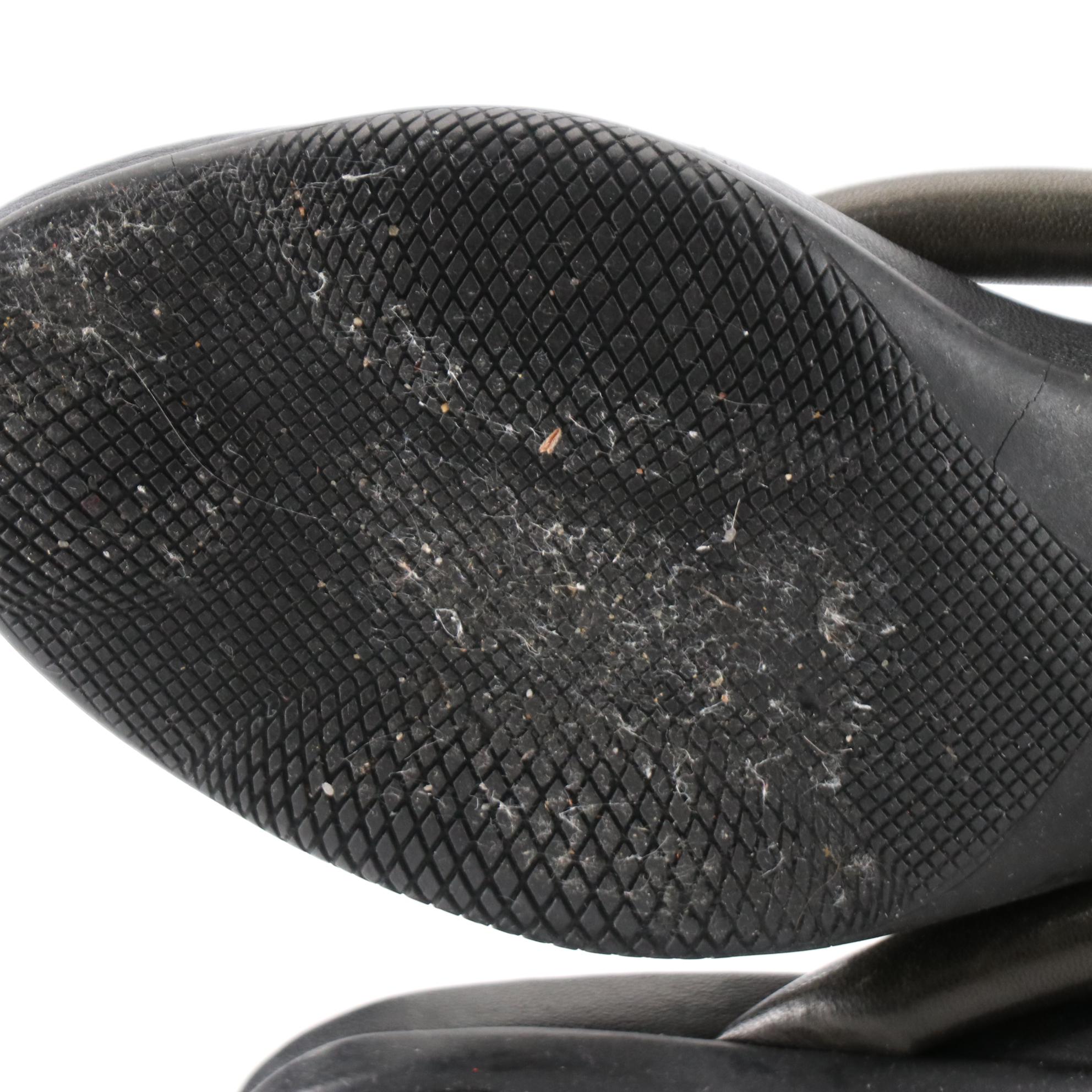 Prada Heeled Sandals in Black Leather