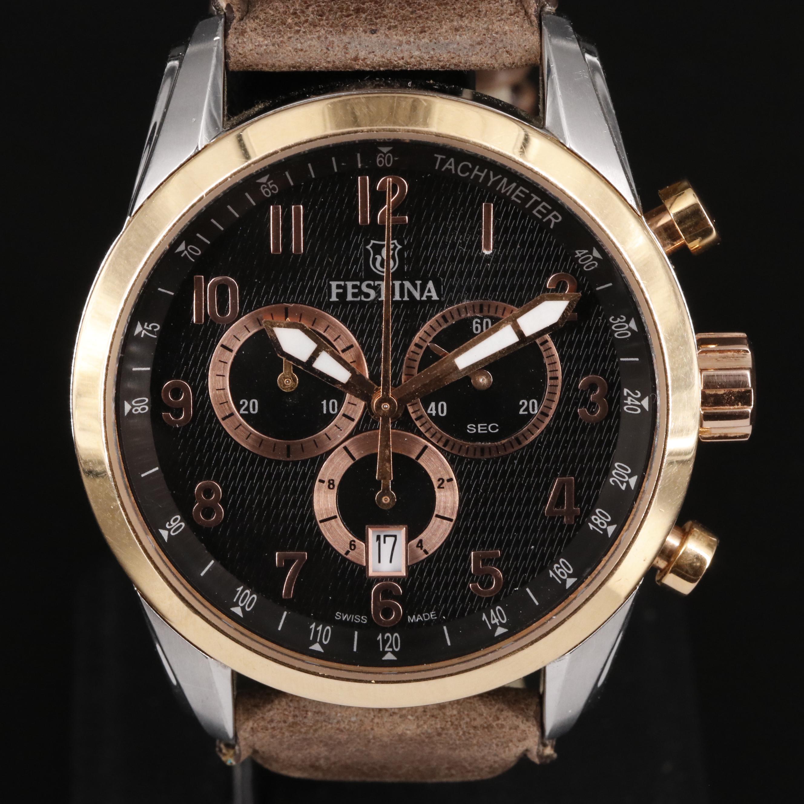 Festina Swiss Made Stainless Steel Watch