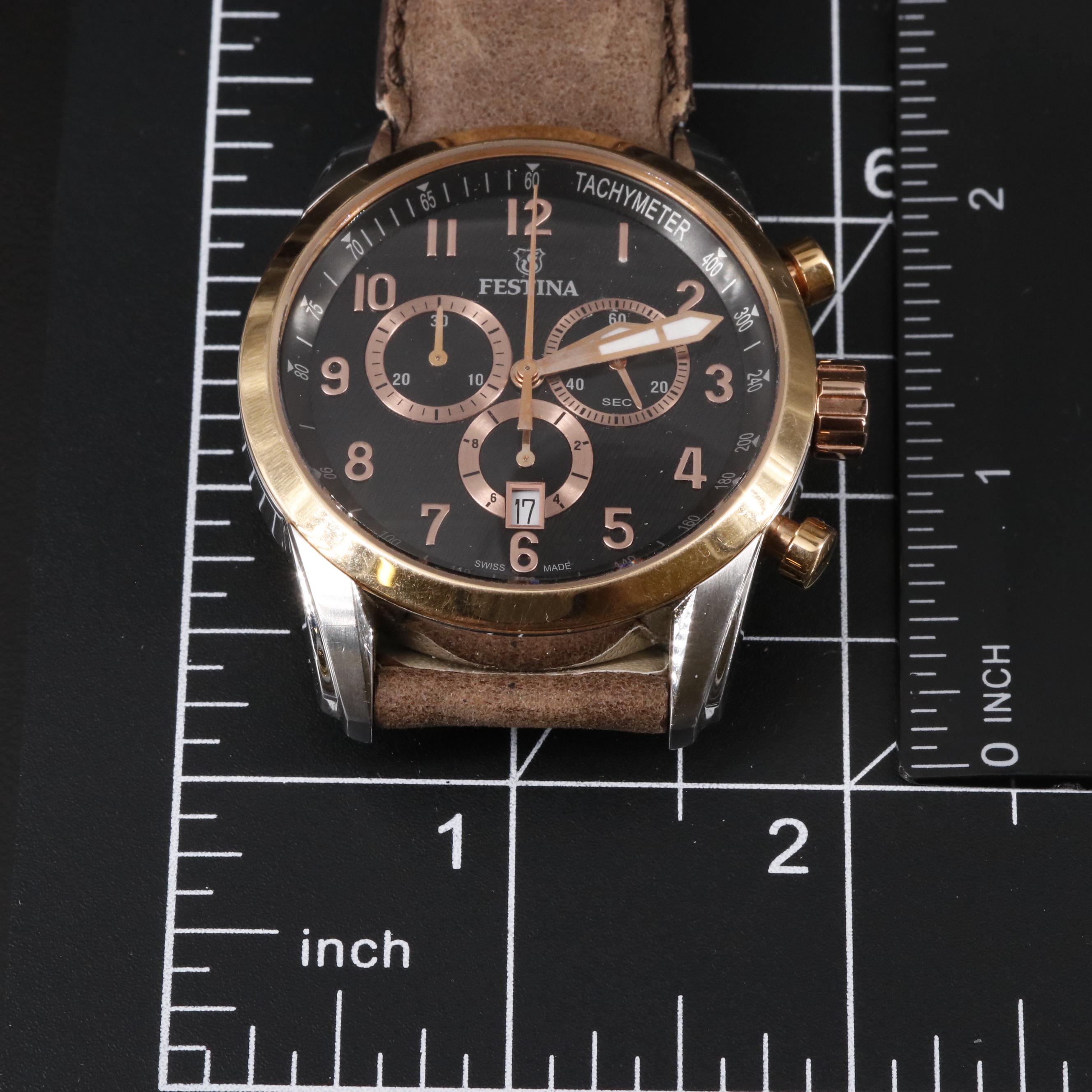 Festina Swiss Made Stainless Steel Watch