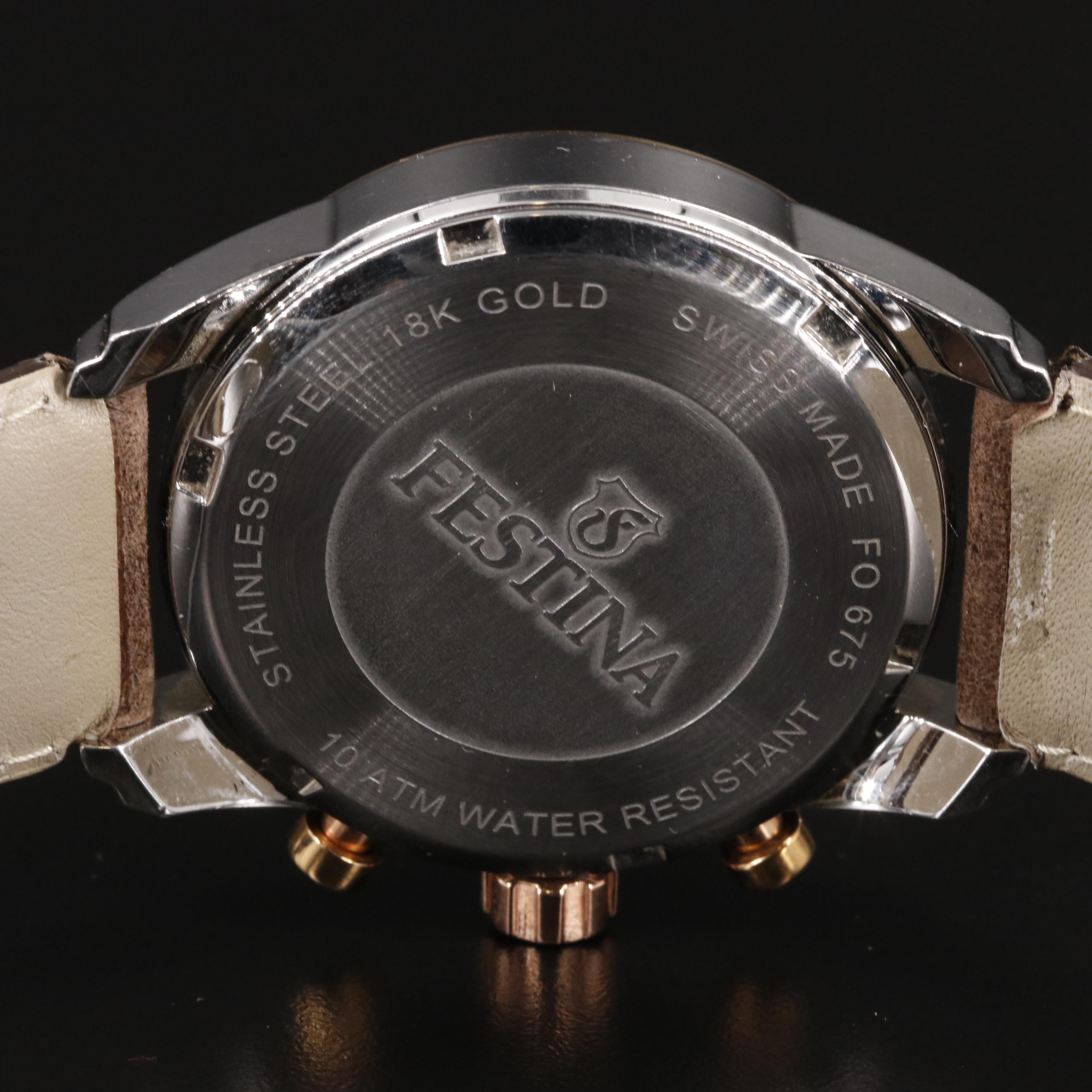 Festina Swiss Made Stainless Steel Watch