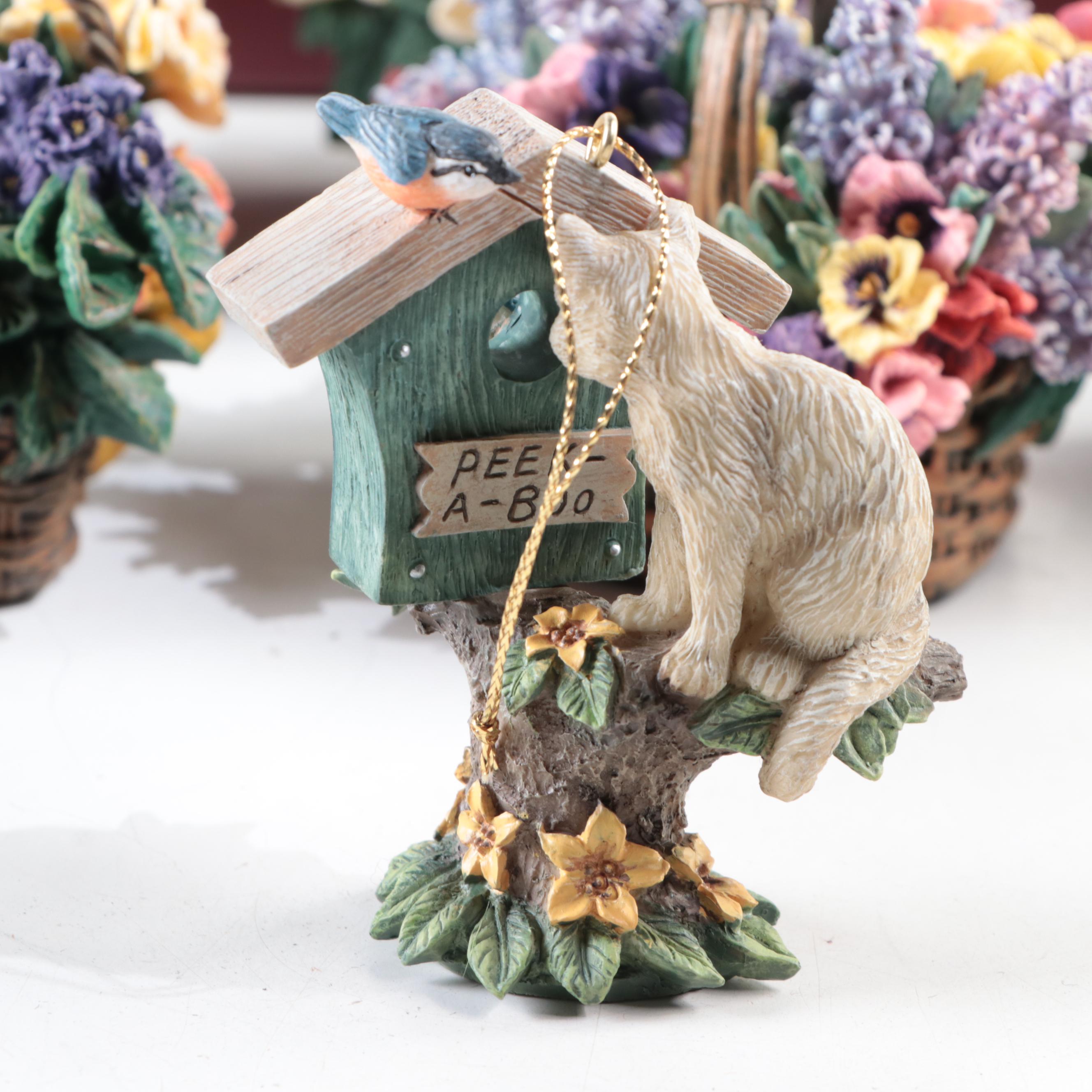 Bradford Exchange Ornaments, Miniature Hanging Plates With Music Box