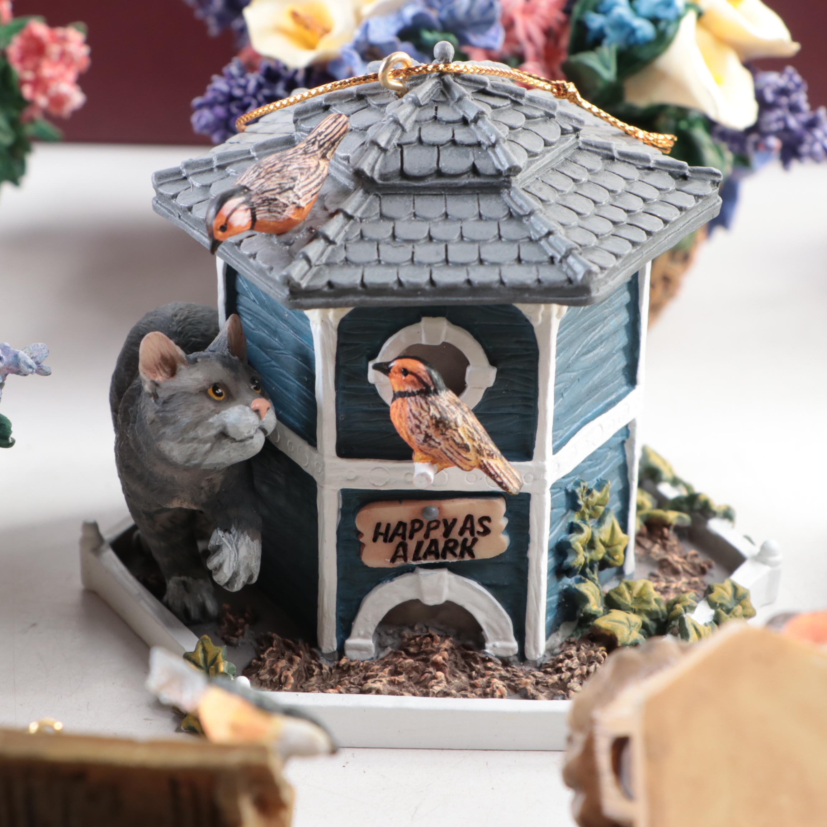 Bradford Exchange Ornaments, Miniature Hanging Plates With Music Box