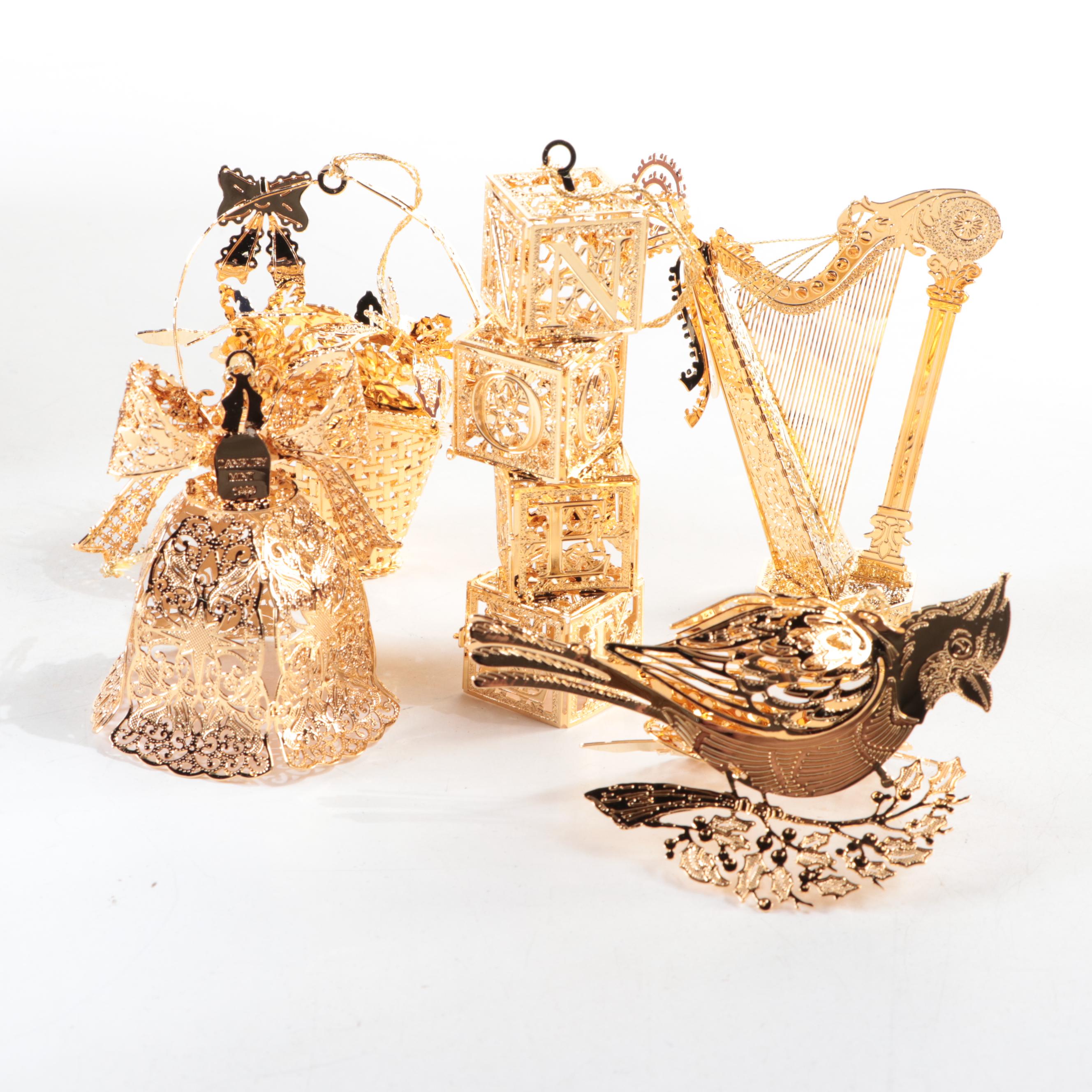 Bradford Exchange Ornaments, Miniature Hanging Plates With Music Box