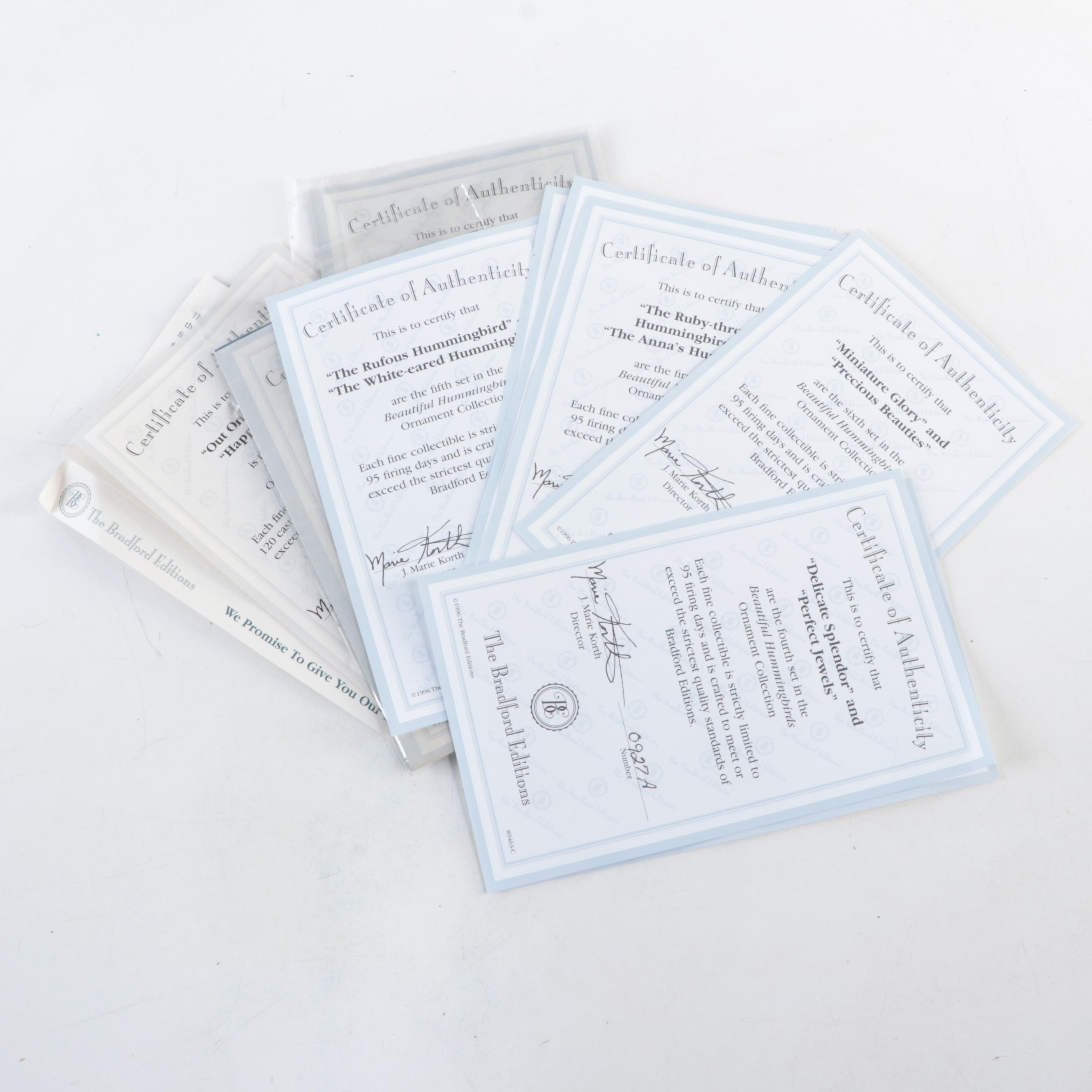 Bradford Exchange Ornaments, Miniature Hanging Plates With Music Box