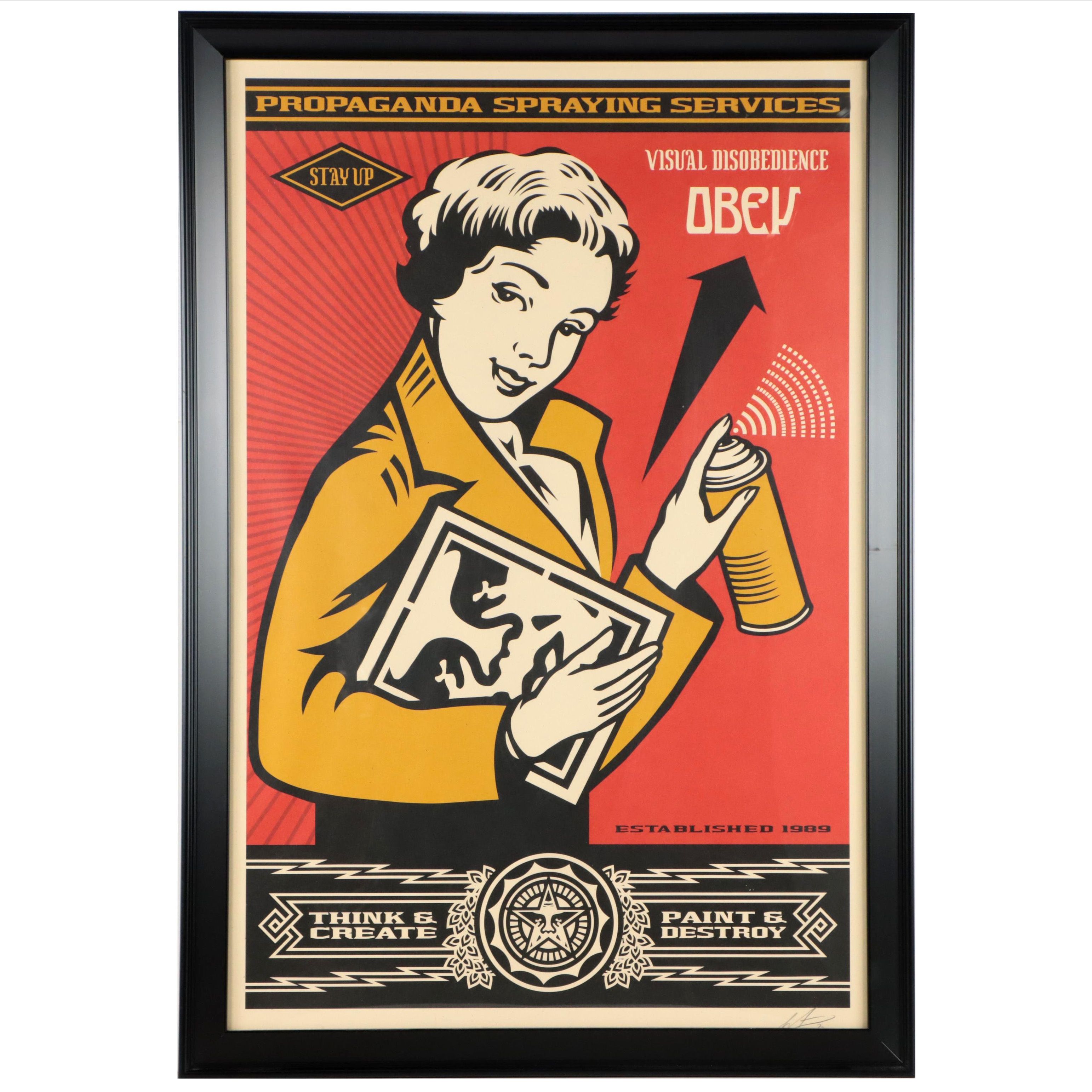 Shepard Fairey Offset Print "Stay Up Girl," 2020