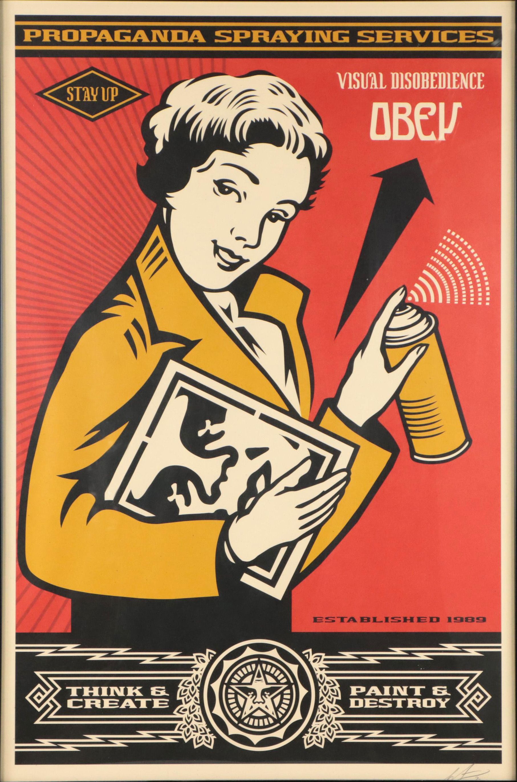 Shepard Fairey Offset Print "Stay Up Girl," 2020